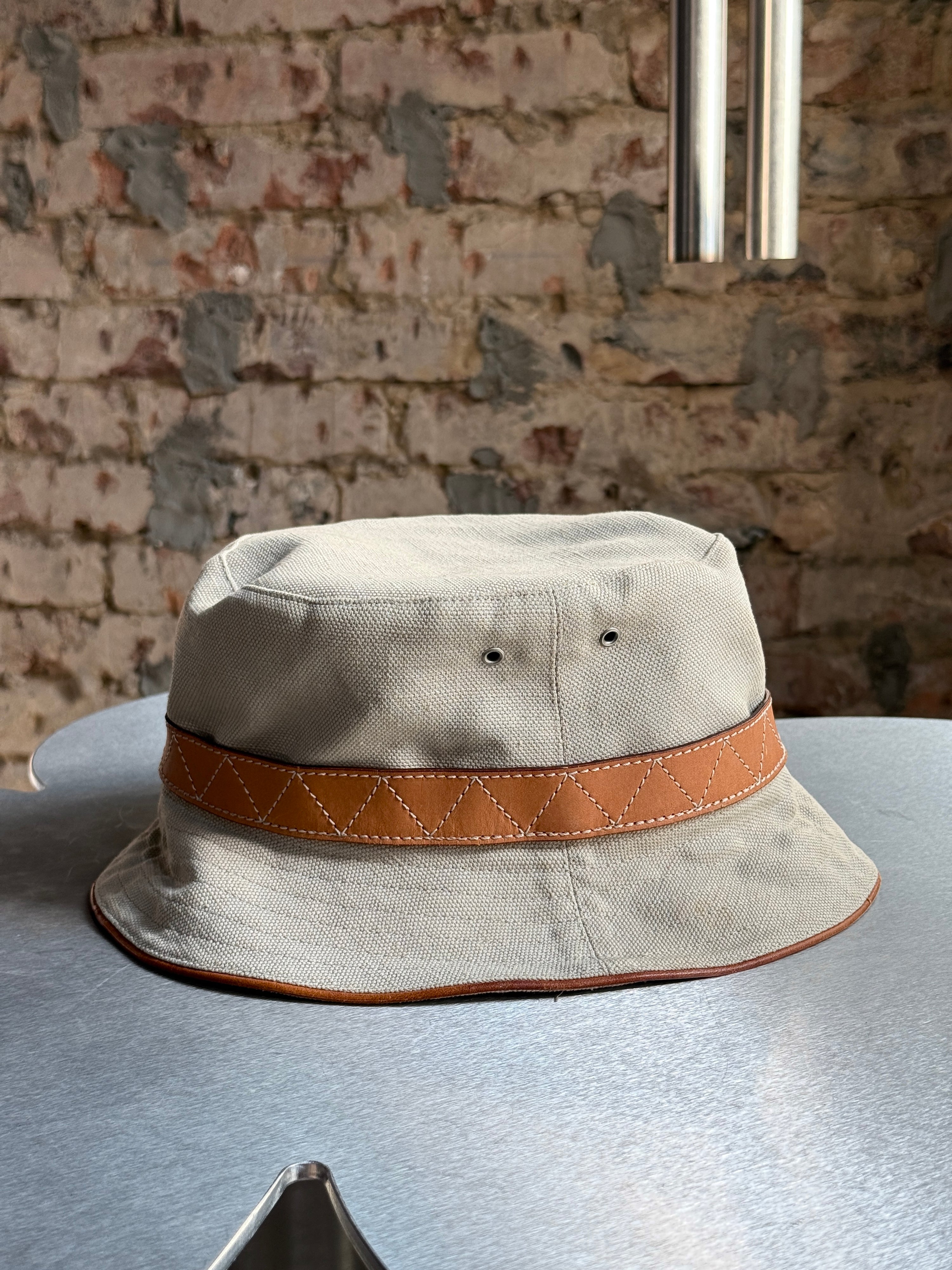 Vintage Christian Dior Canvas Safari Oblique Bucket Hat