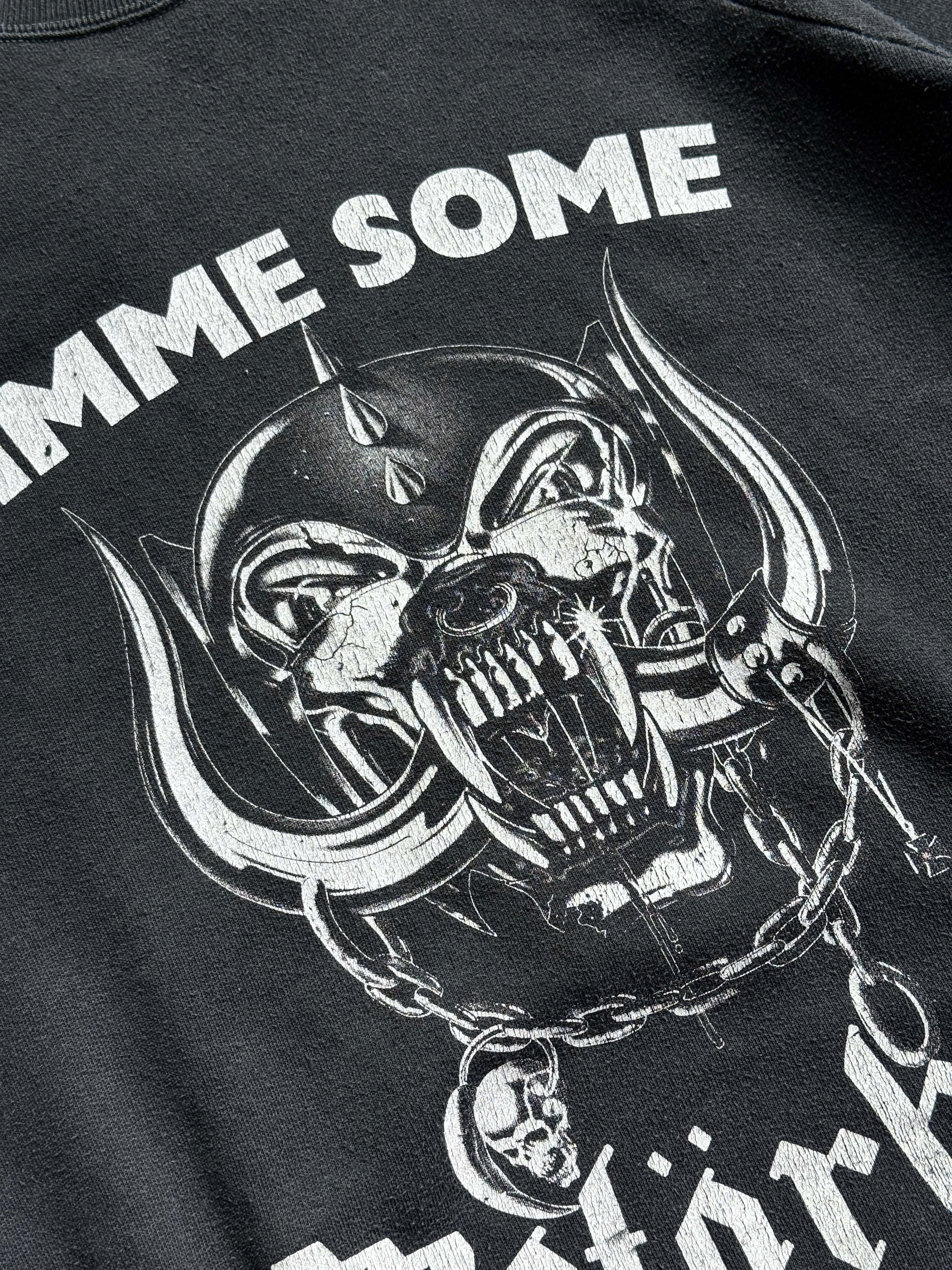 Vintage 1980/90s “Gimme Some” Mötörhead Faded Sweatshirt Black - L