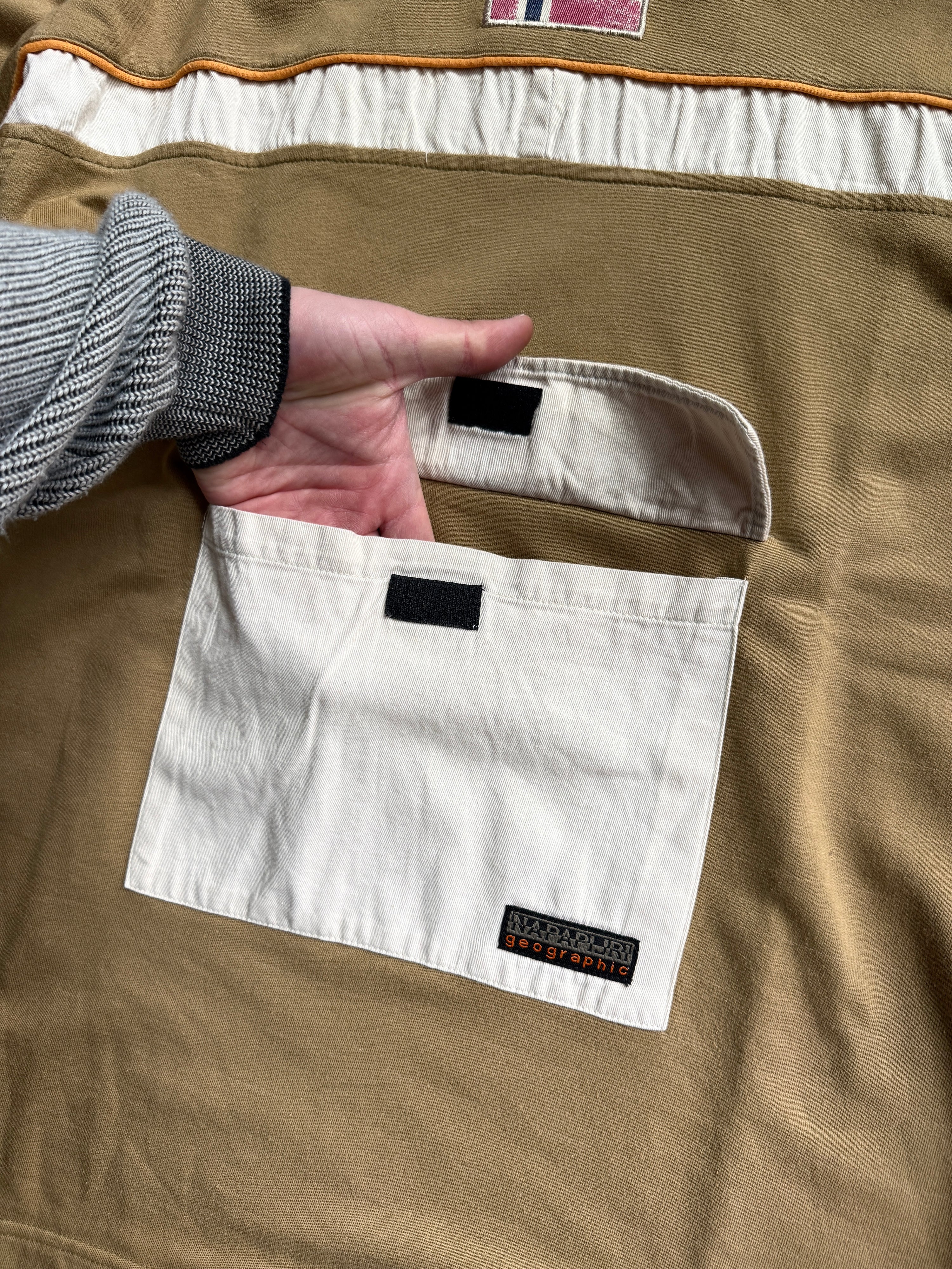 2000s Napapijri Multipocket Longlseeve Khaki - XL