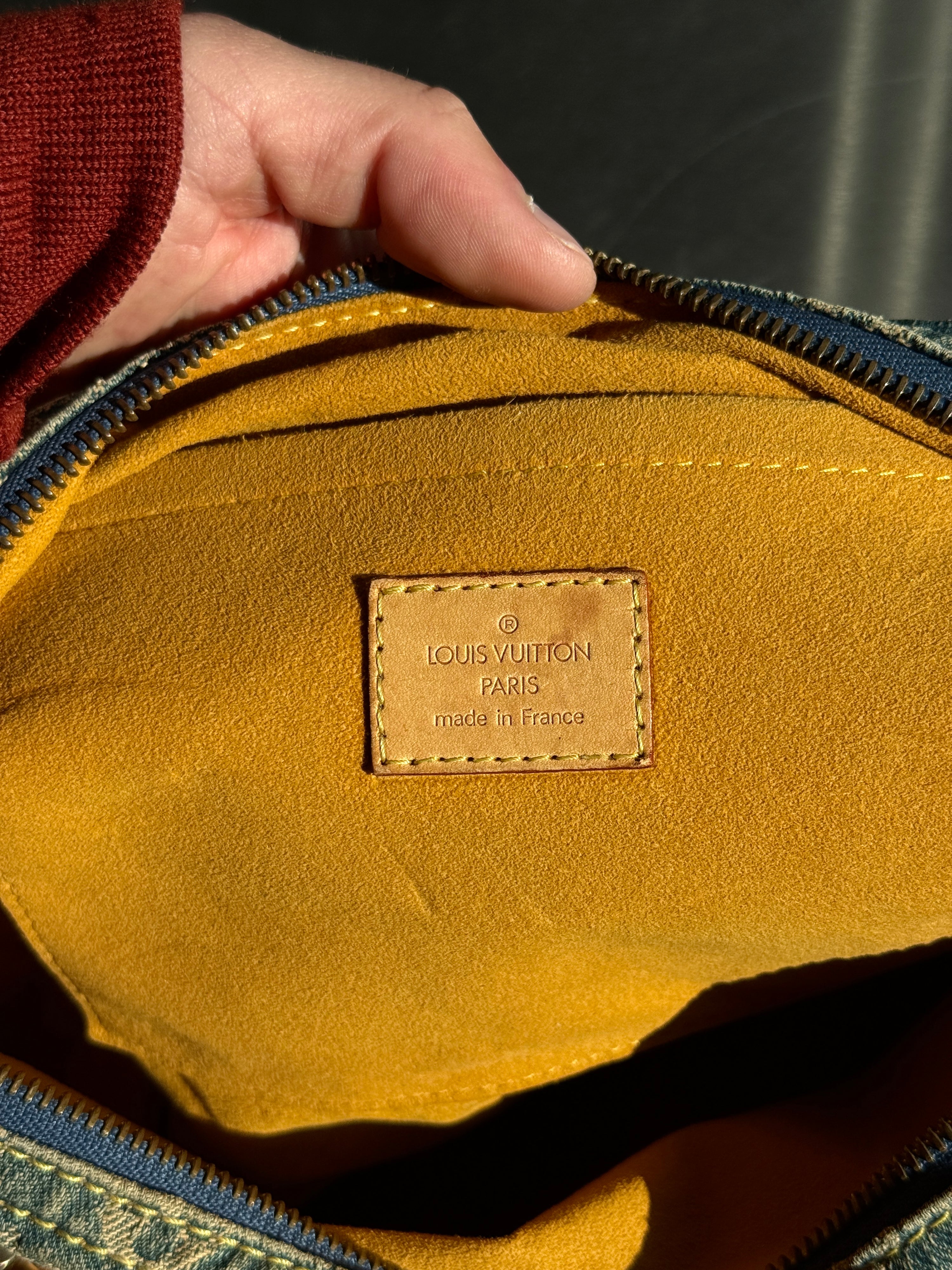 Vintage 2005 Louis Vuitton Denim Speedy Bag Blue (SP0095)