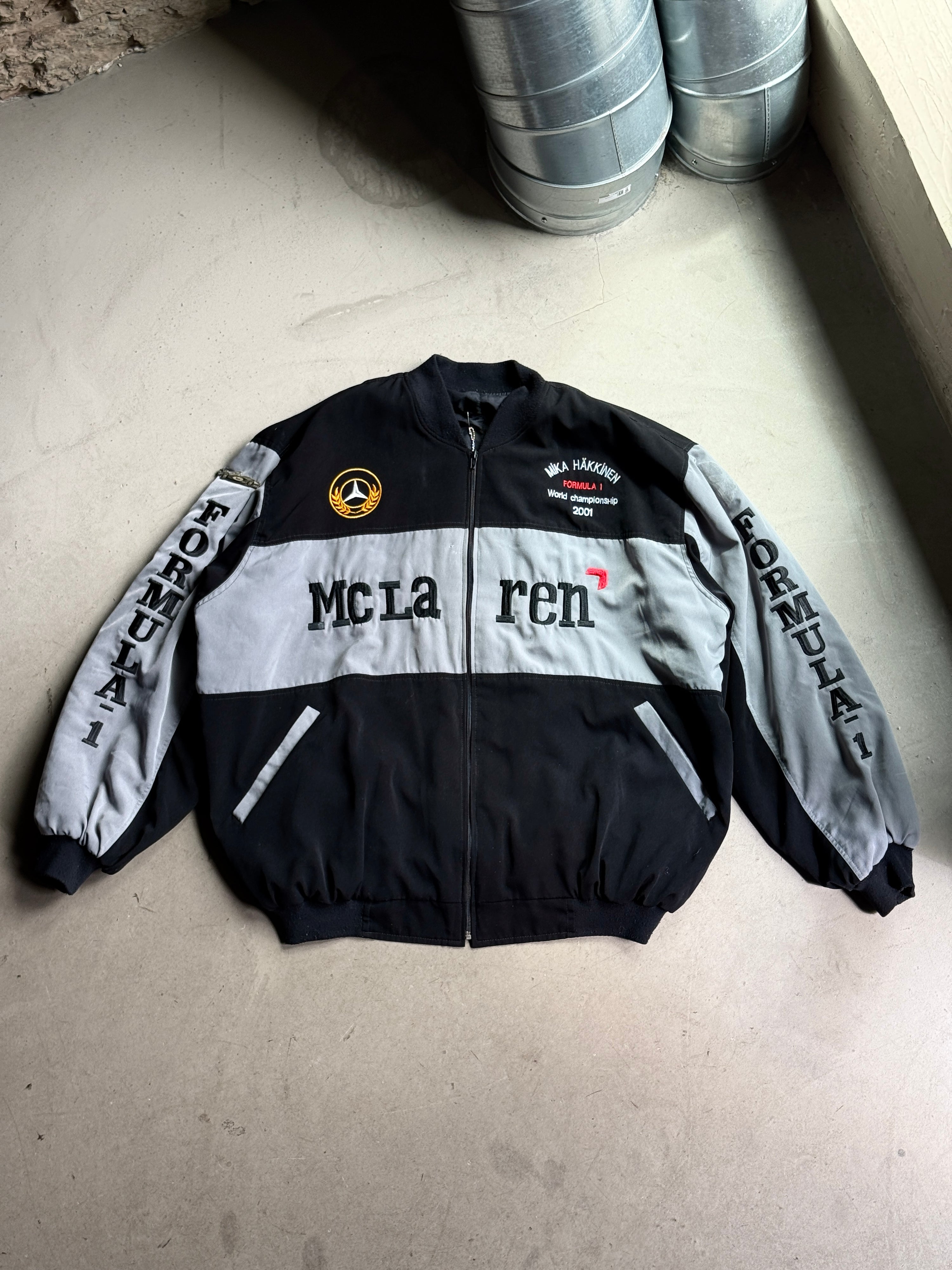 Vintage 2001 McLaren Nika Häkkinen Racing Jacket Black - XXL