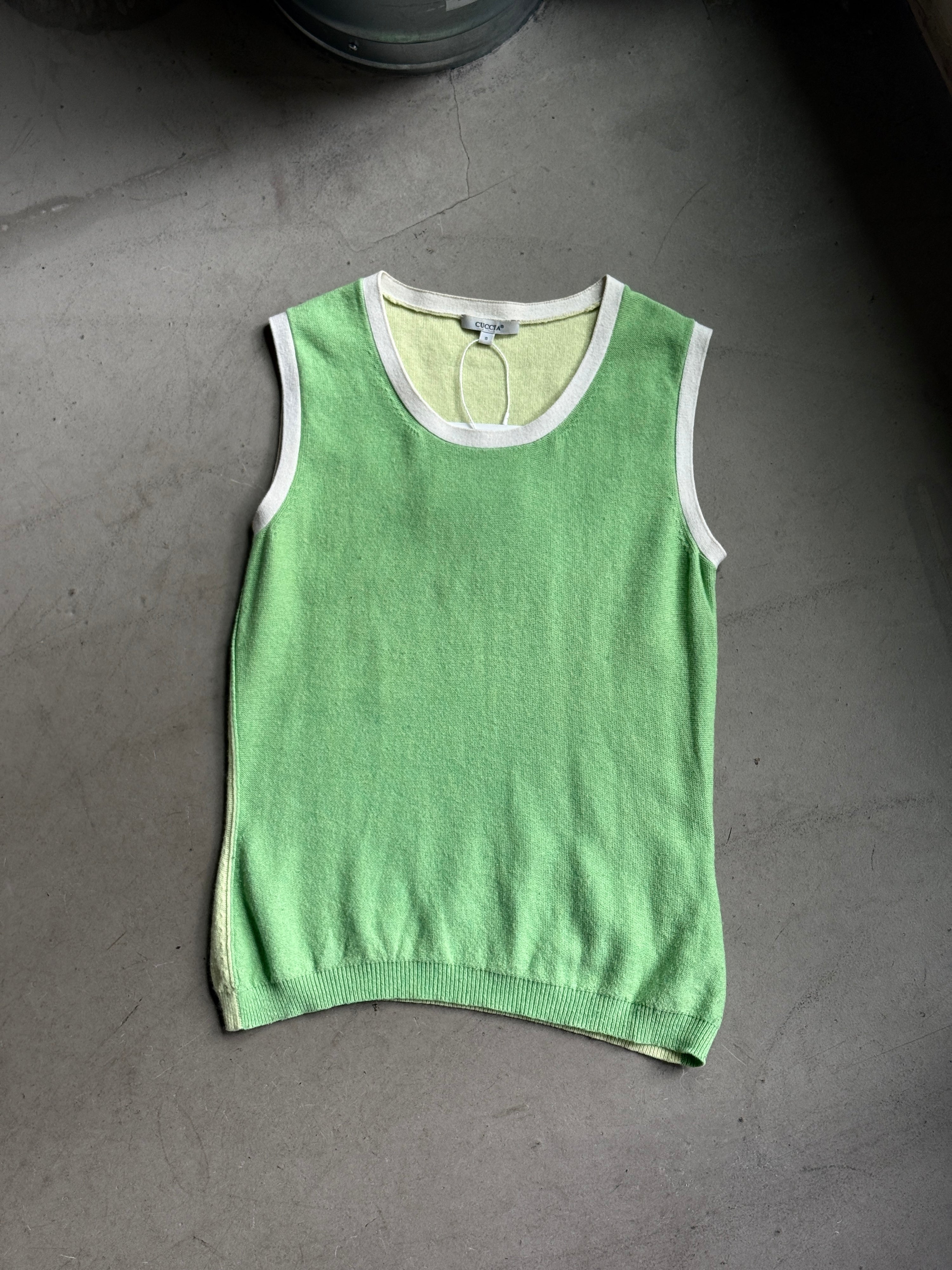 2000s Cuccia Sweater Vest Cashmere Blend Green - S