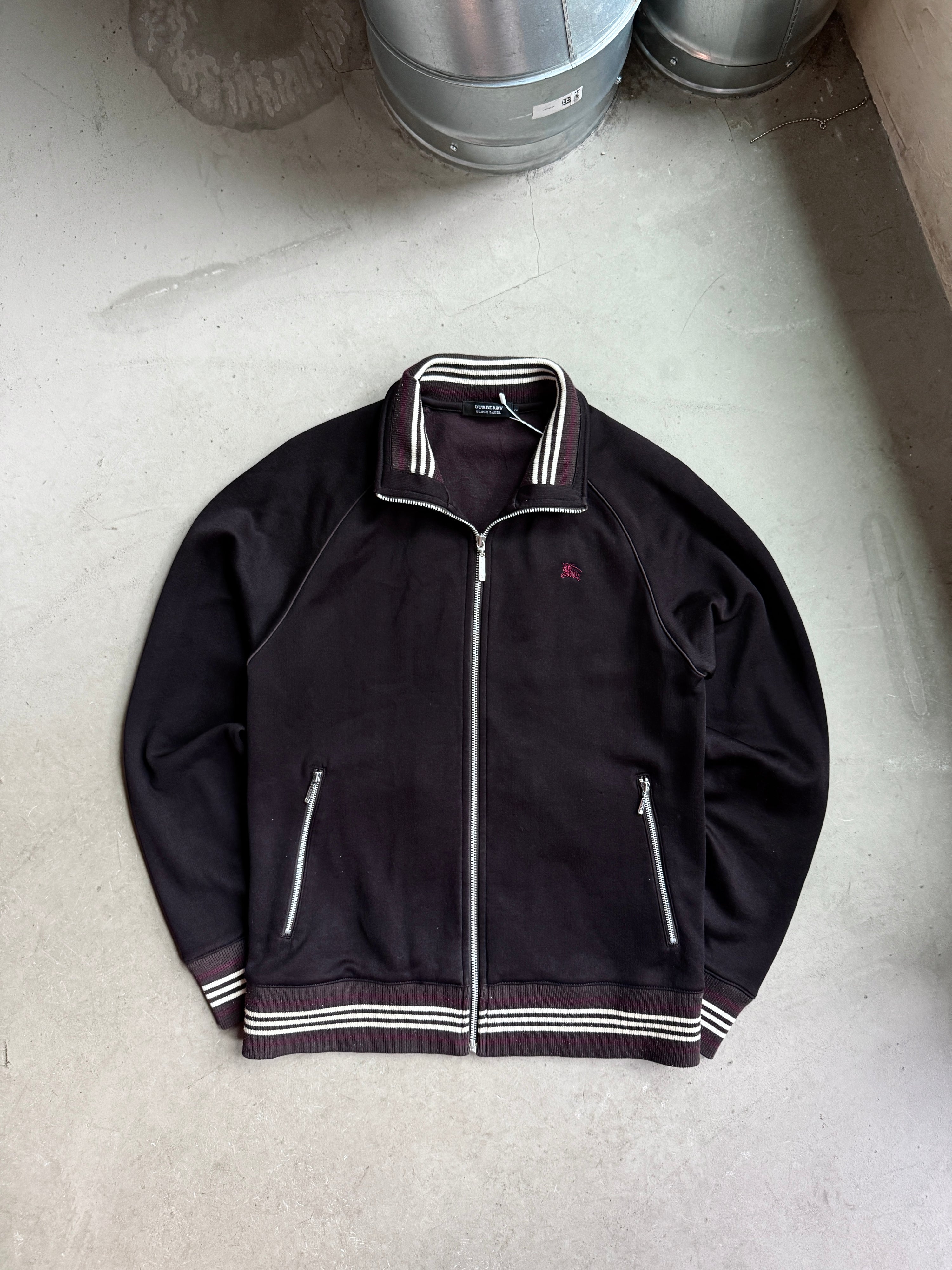 Vintage Burberry Black Label Trackjacket Dark Brown - M