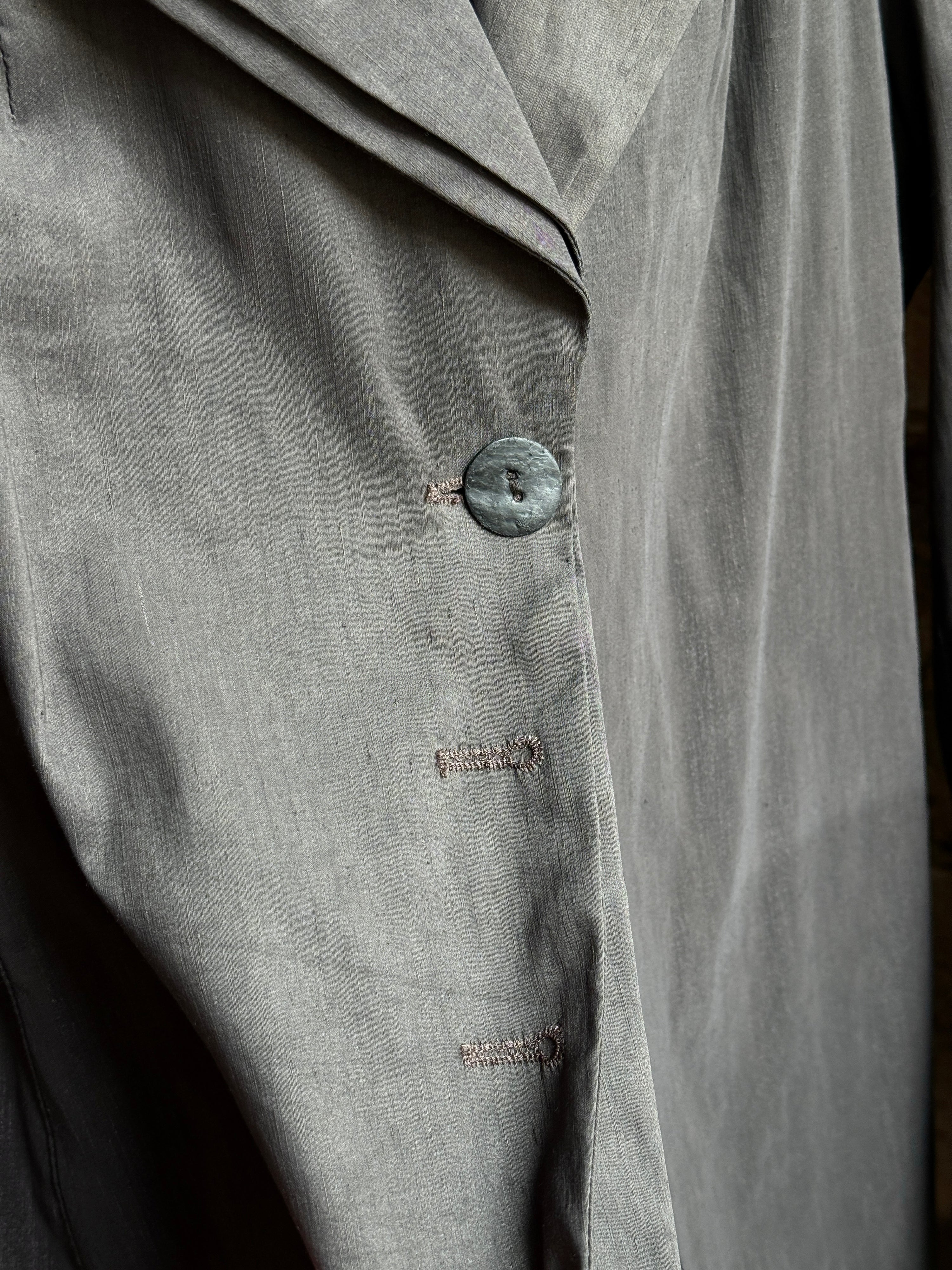 Vintage 2000s Sarah Pacini “Double Layered” Long Blazer Grey - S