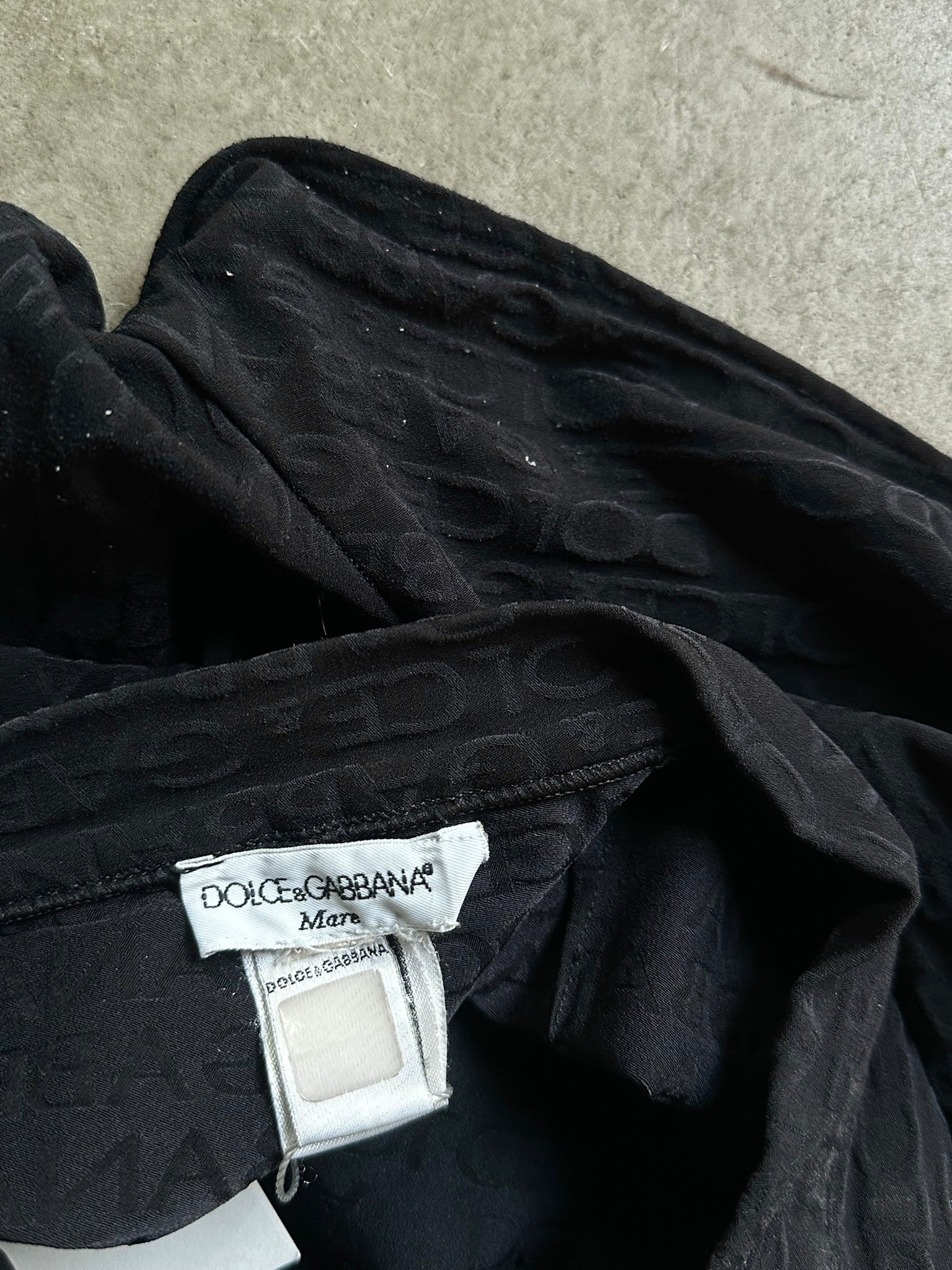 Vintage Dolce & Gabbana Mare Monogram Mini Shorts Black - S