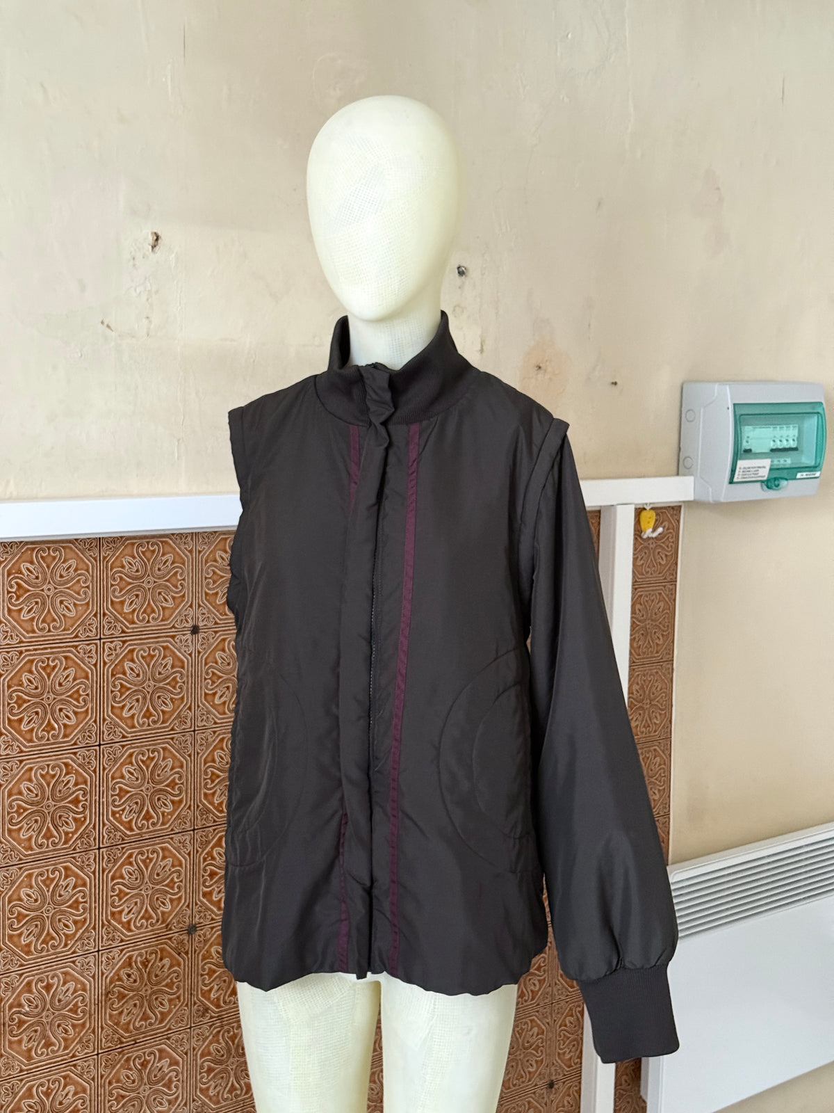 Vintage 2000s Cop Copine Fleece Lined Olive “Doony” Bomber Jacket - M