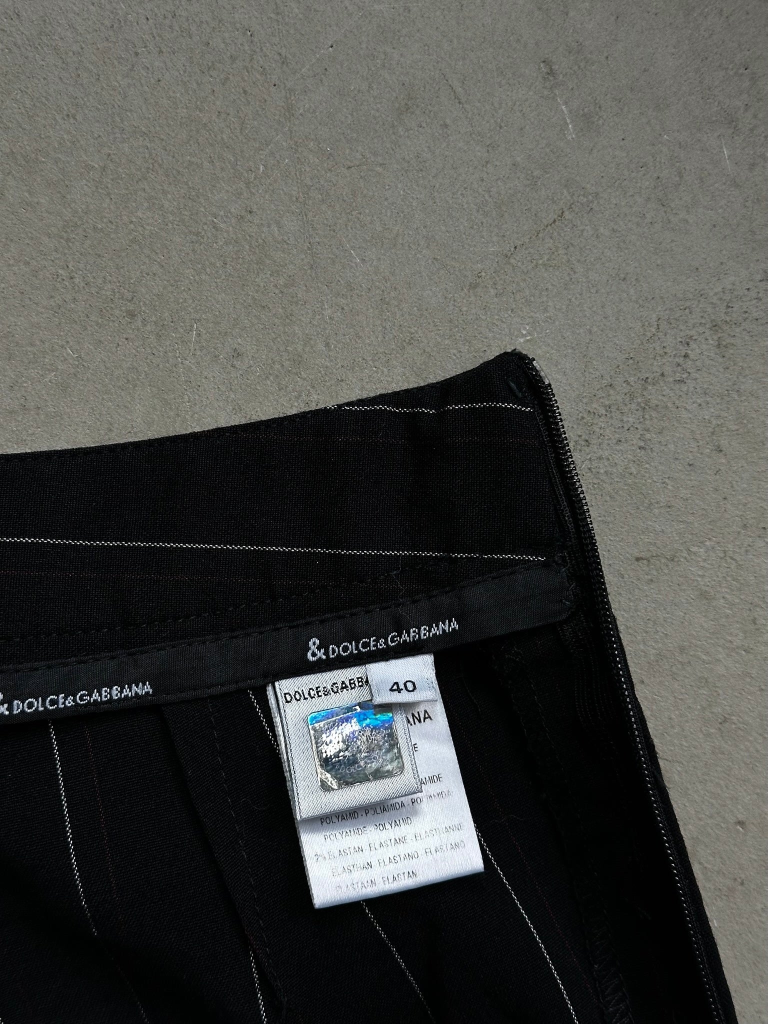 Vintage D&G Pinstriped Wool Pants W25 L29