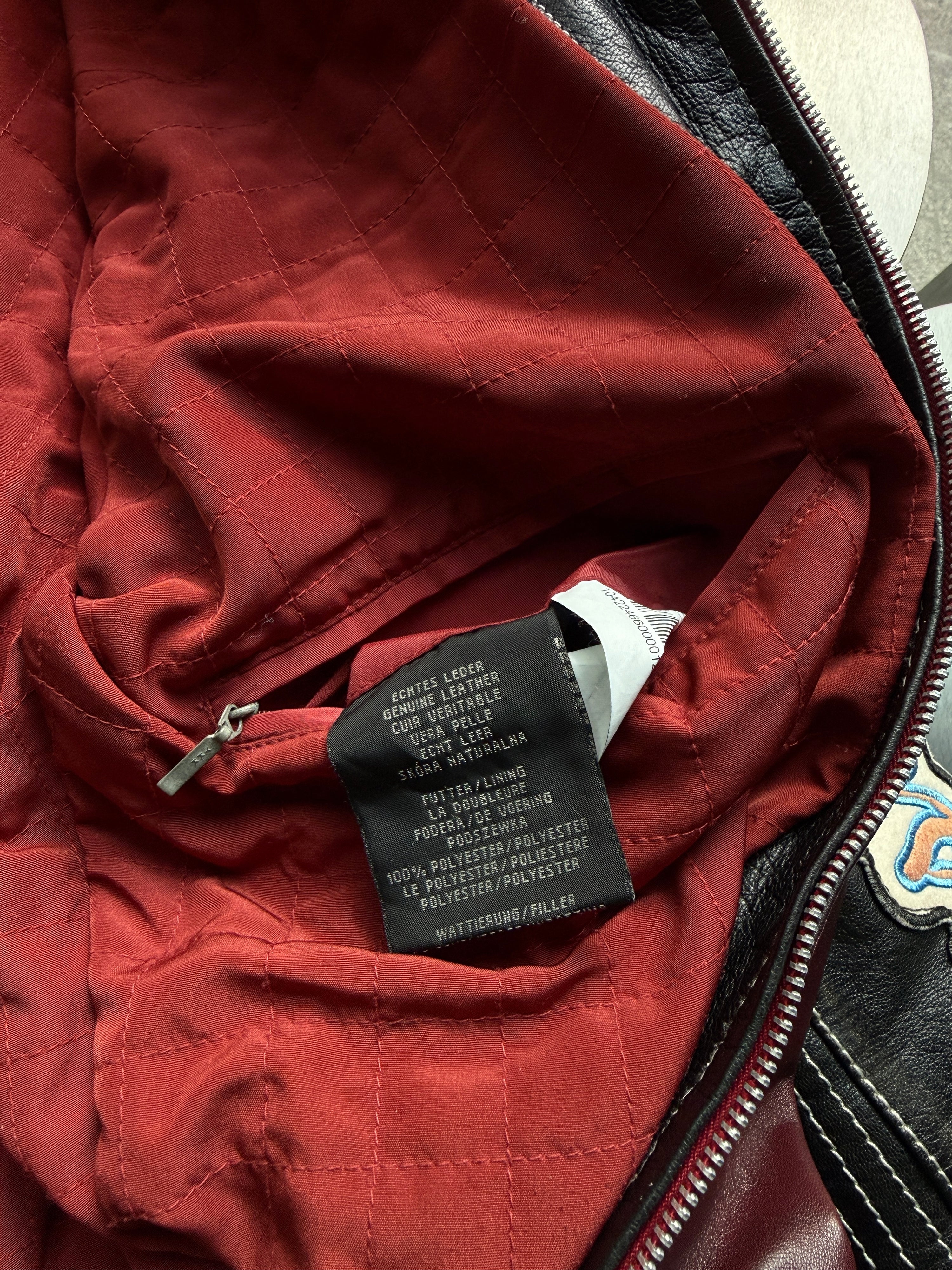 Vintage Mustang "MSD32" Biker Leather Jacket Black - S