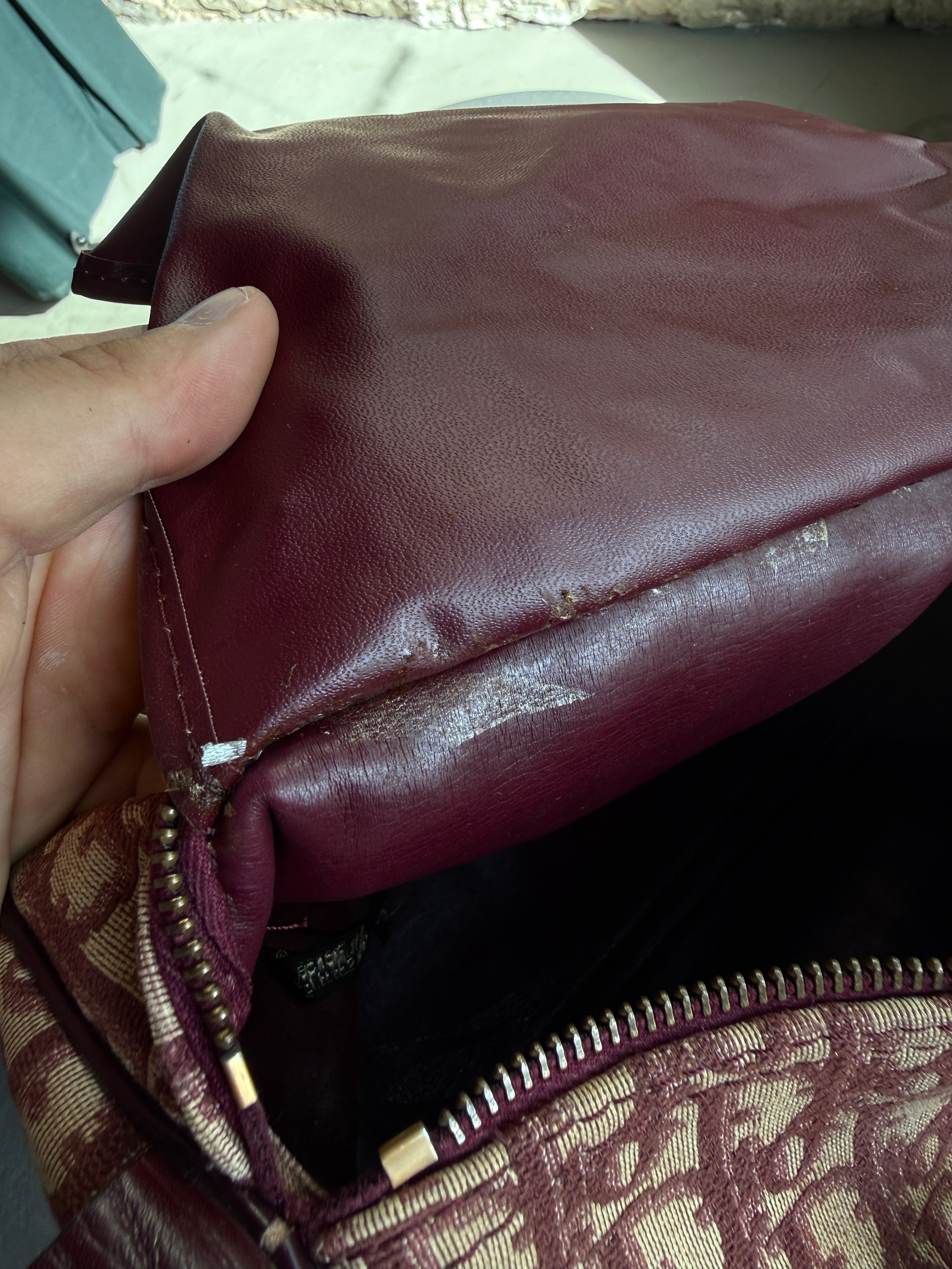 Vintage Dior Trotter Oblique Boston Bag Red