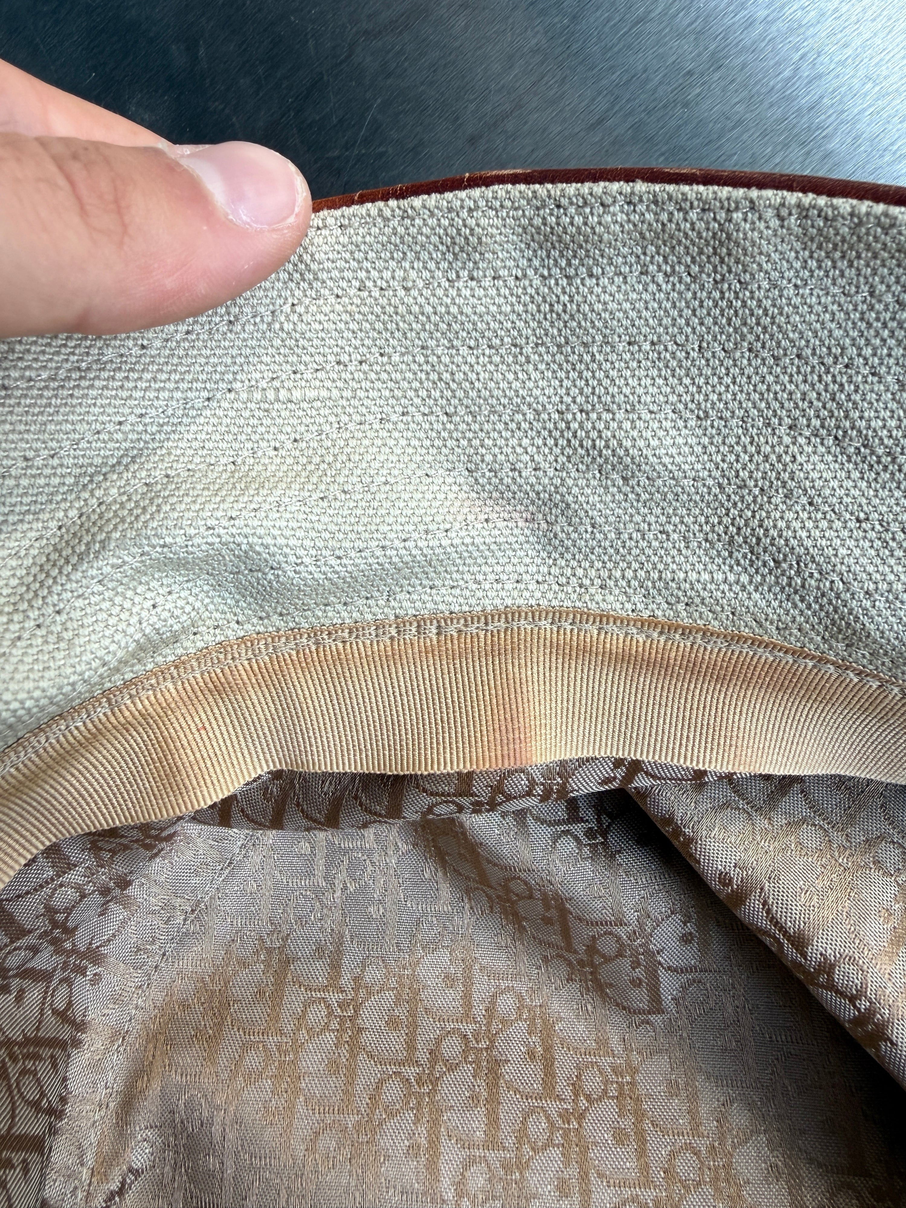 Vintage Christian Dior Canvas Safari Oblique Bucket Hat