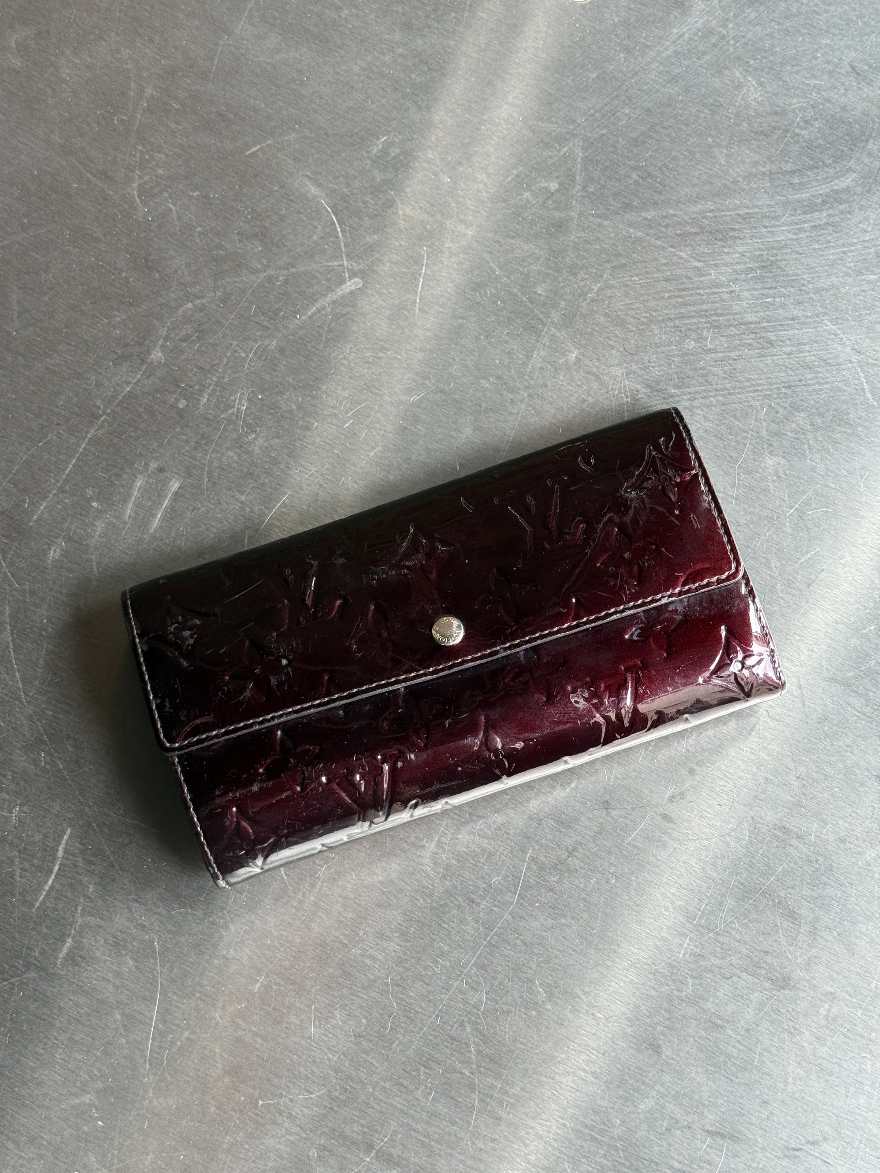 Vintage Louis Vuitton Sarah Vernis Wallet Burgundy