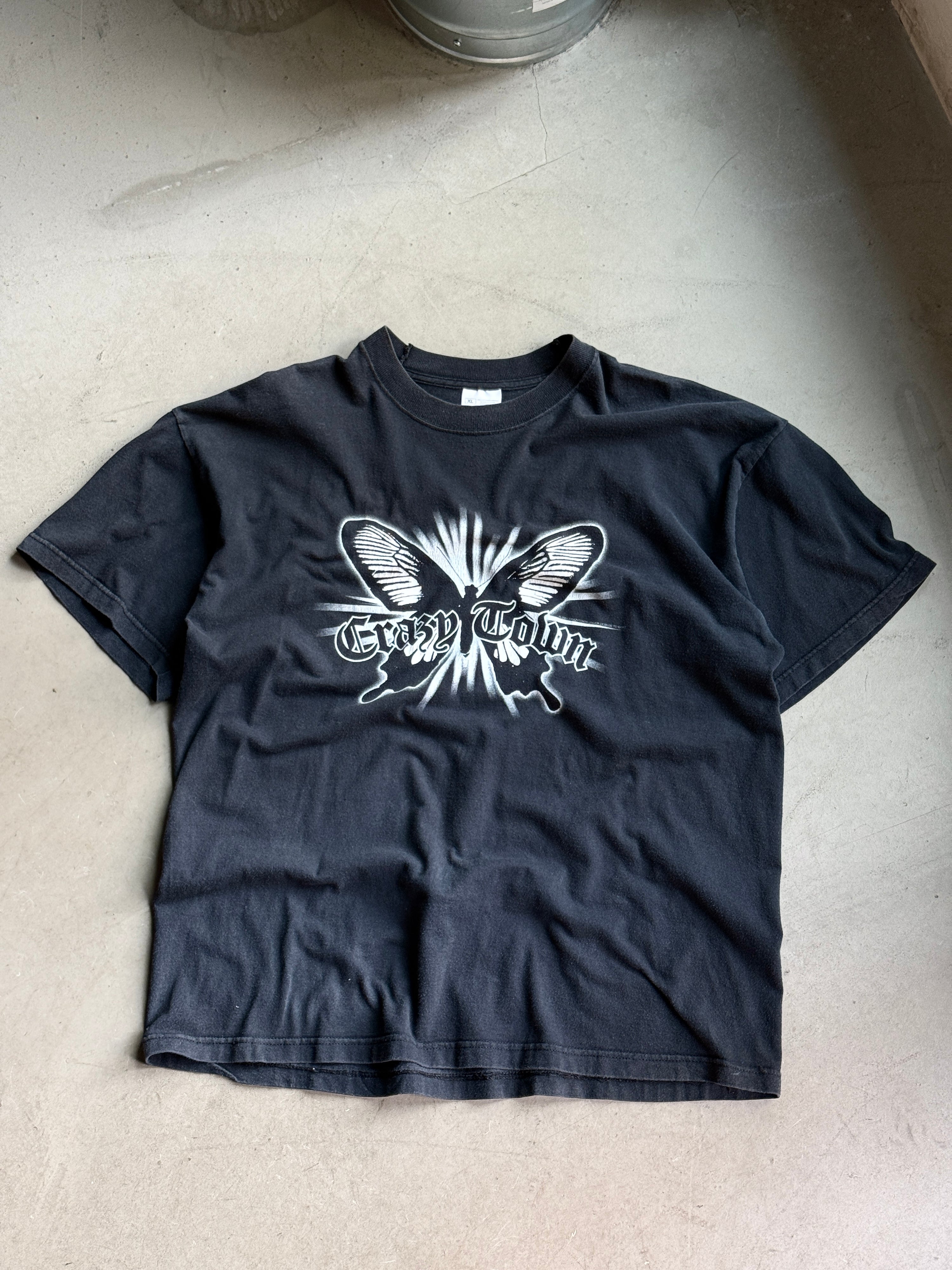 Vintage 2001 Crazy Town Butterfly Band Tee Black - XL