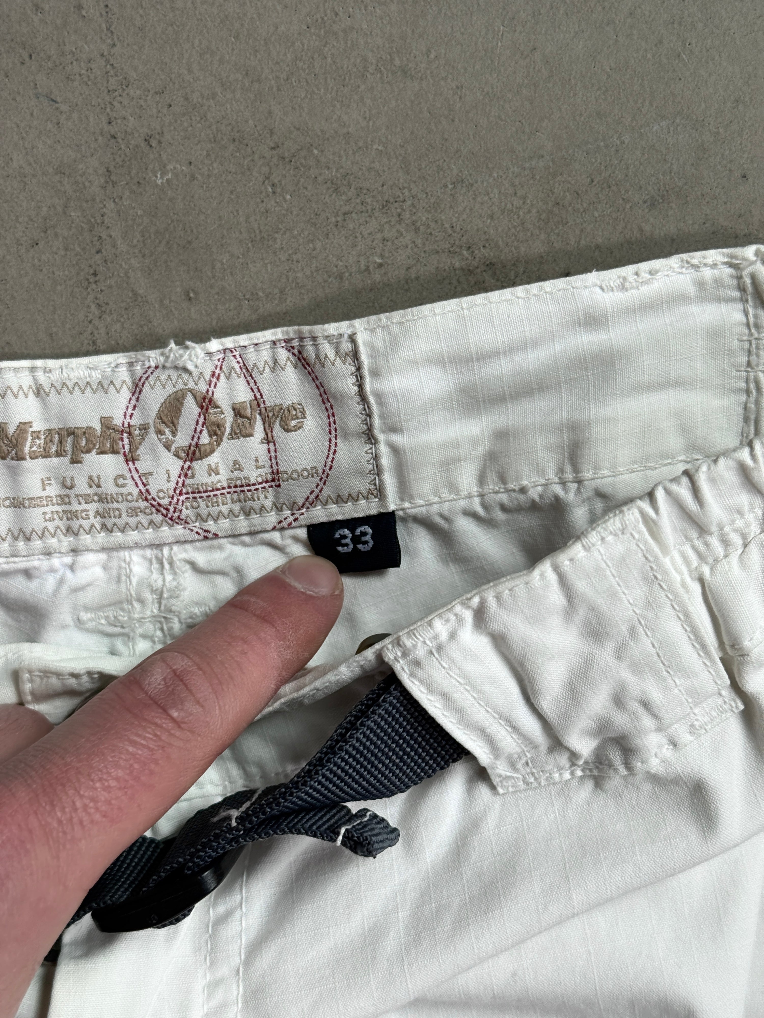 Murphy & Nye Technical Multipocket Cargo Pants White - W30 L33