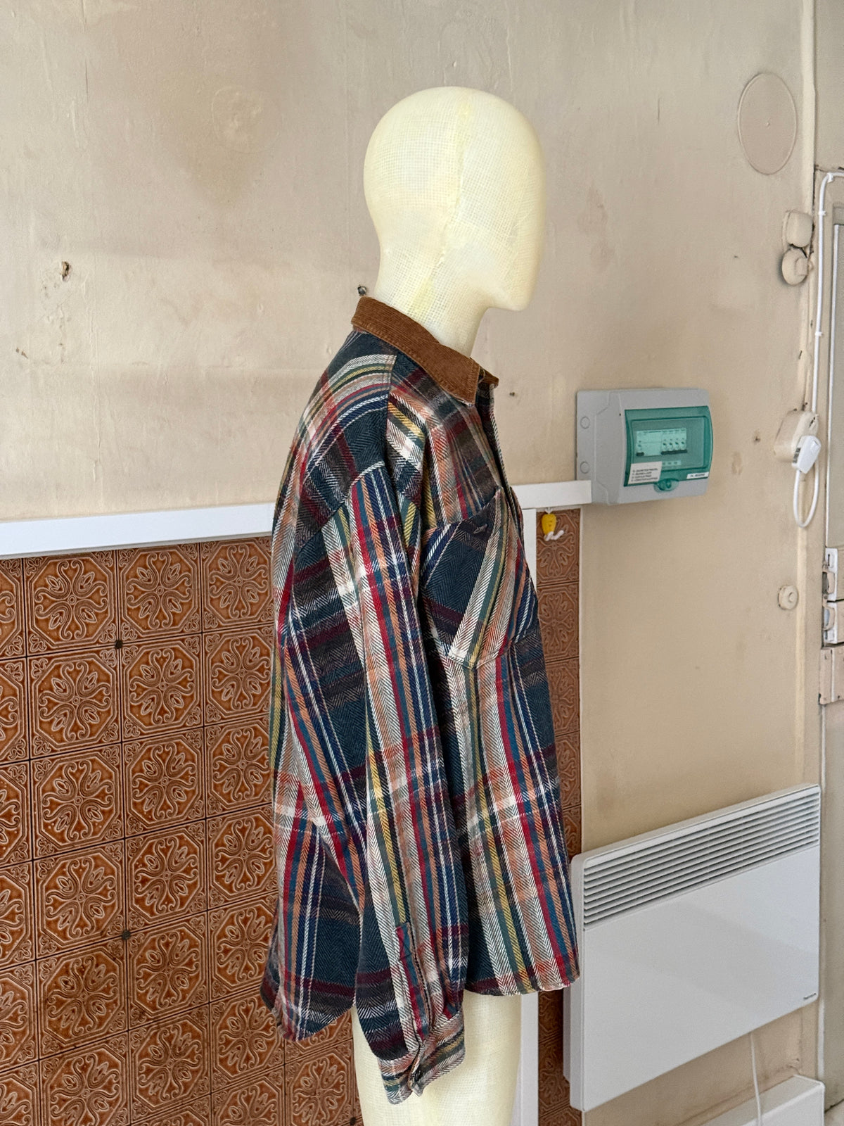 Vintage 1990s Plaid Chevalier Flannel Shirt - XL