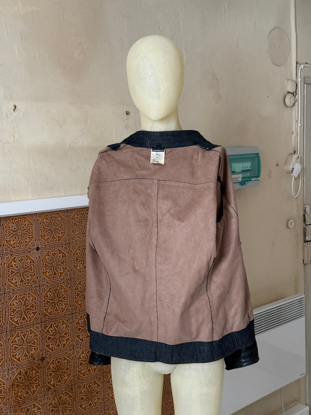 Vintage 2000s Gianfranco Ferré Black Faux Leather Jacket - M