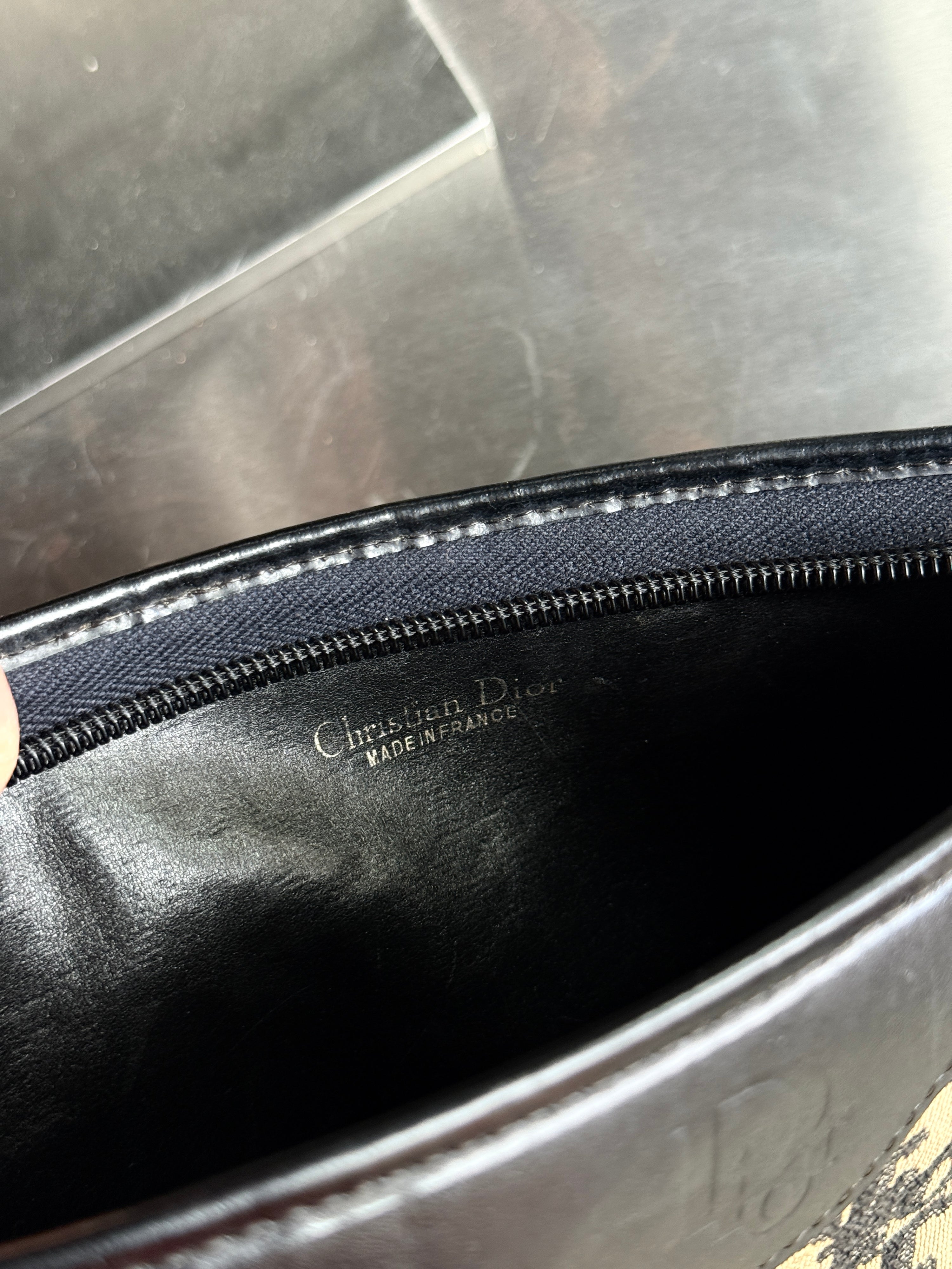 Vintage Dior Oblique Canvas Shoulder Bag