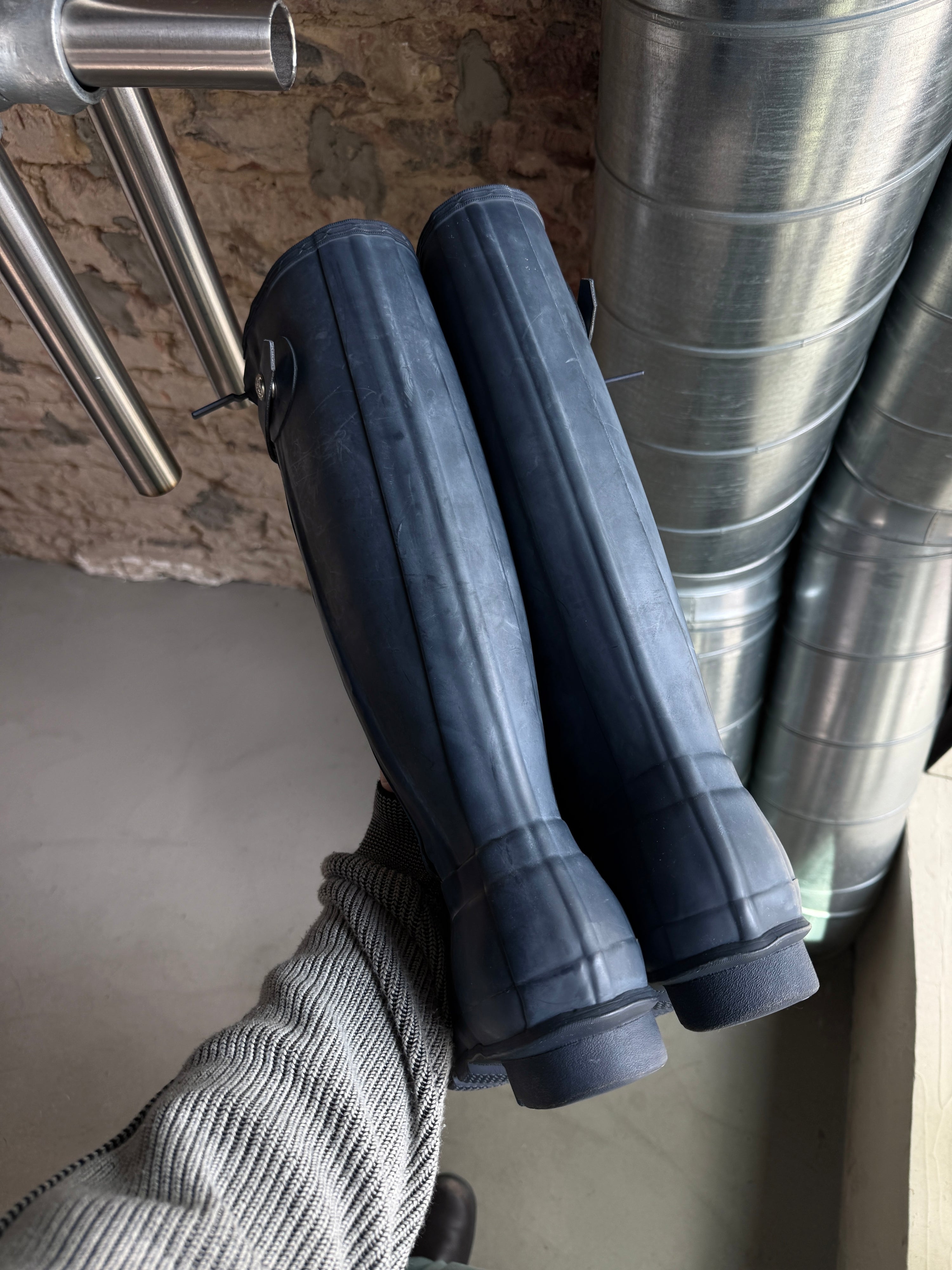 Hunter Wellington Rubber Boots Navy - EU 37