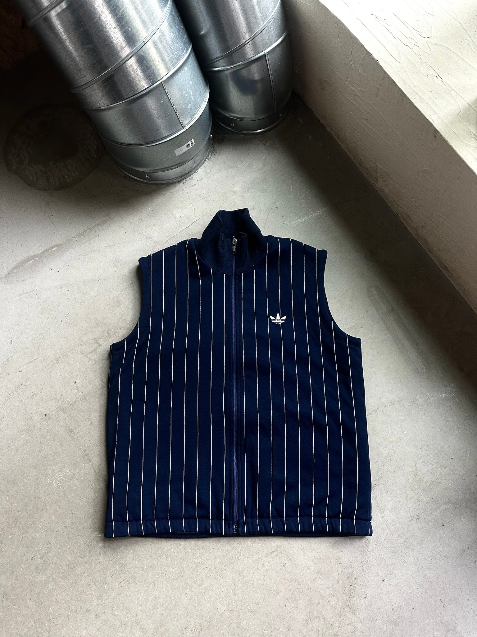 Rare 1980s Adidas Reversible Vest Navy - S