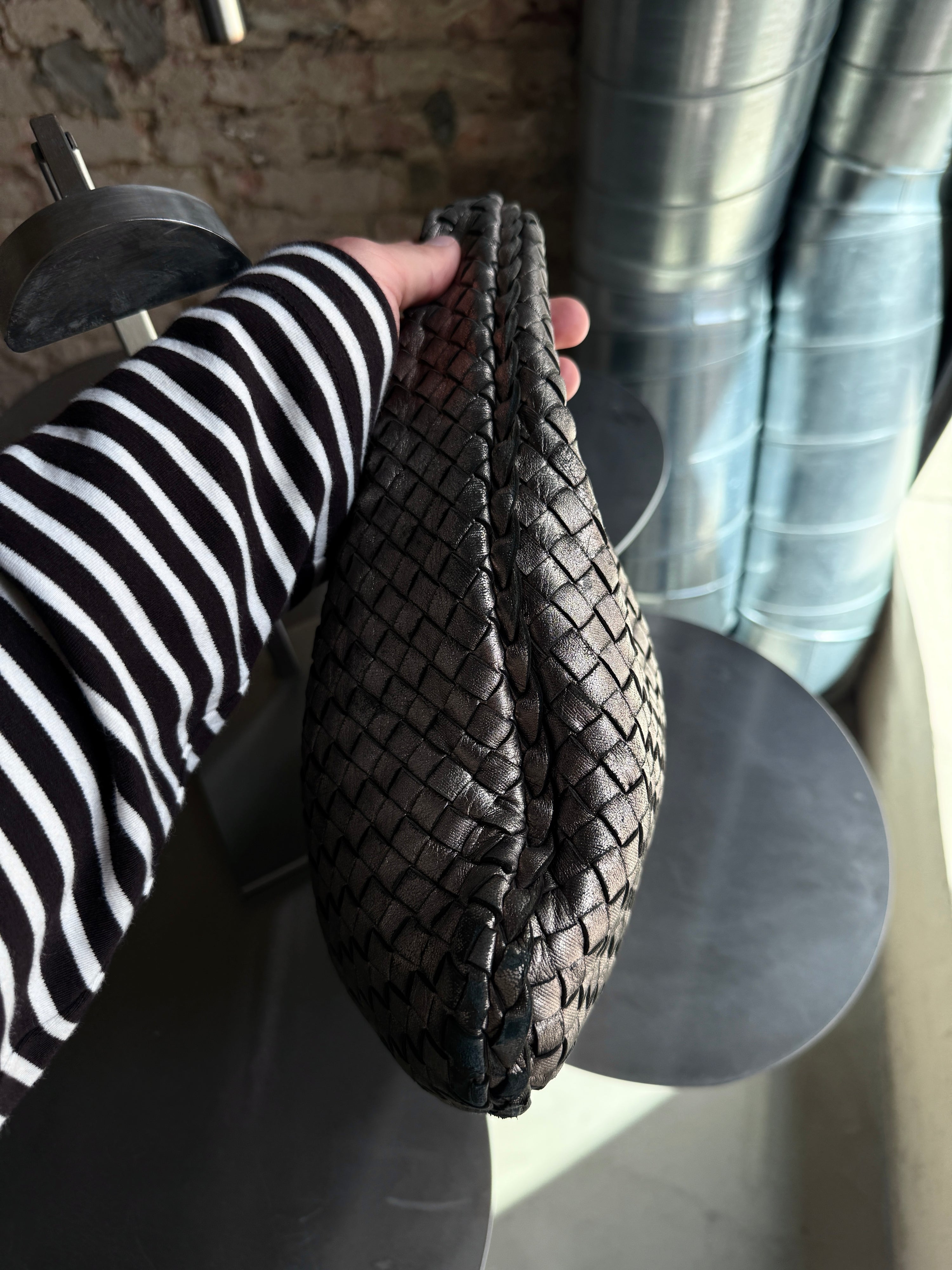 Bottega Veneta Intrecciato Hobo Leather Woven Bag