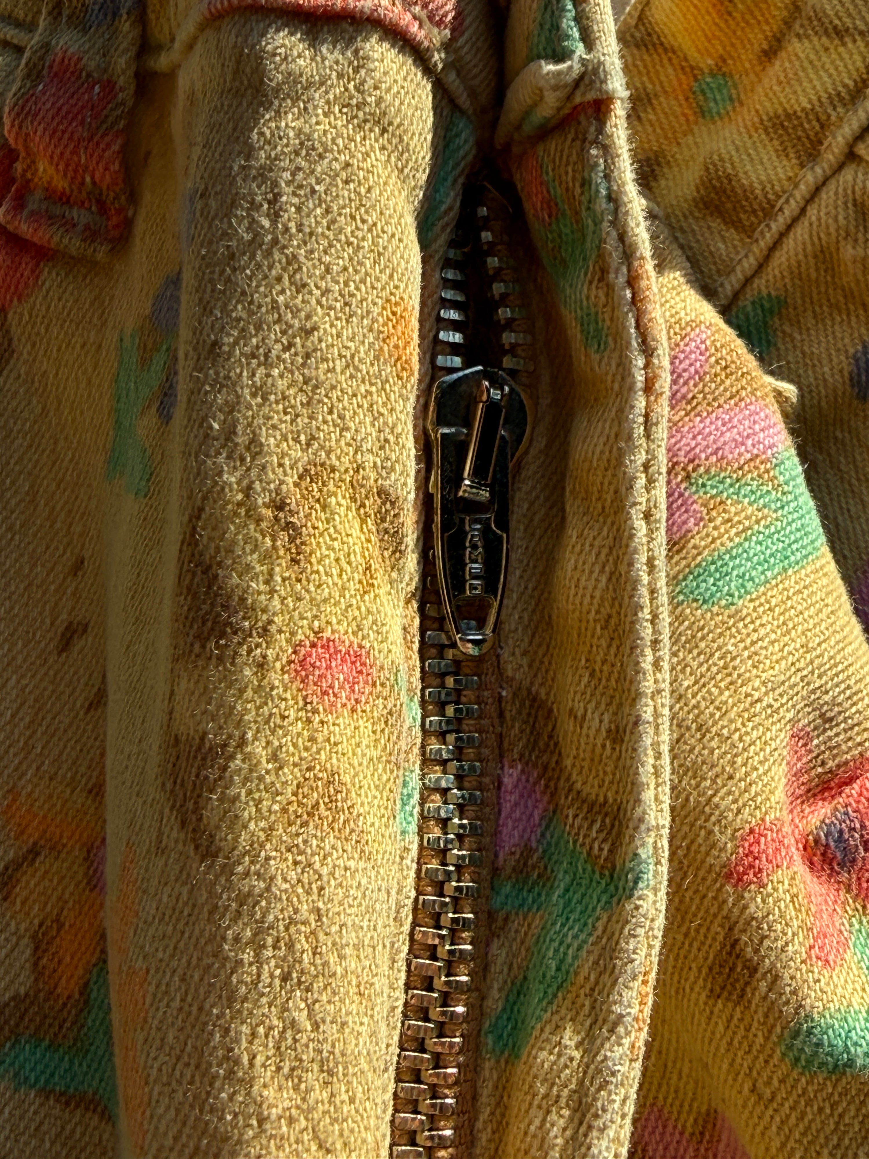 Vintage 1990s Roberto Cavalli Floral Trousers Beige - W30 L29