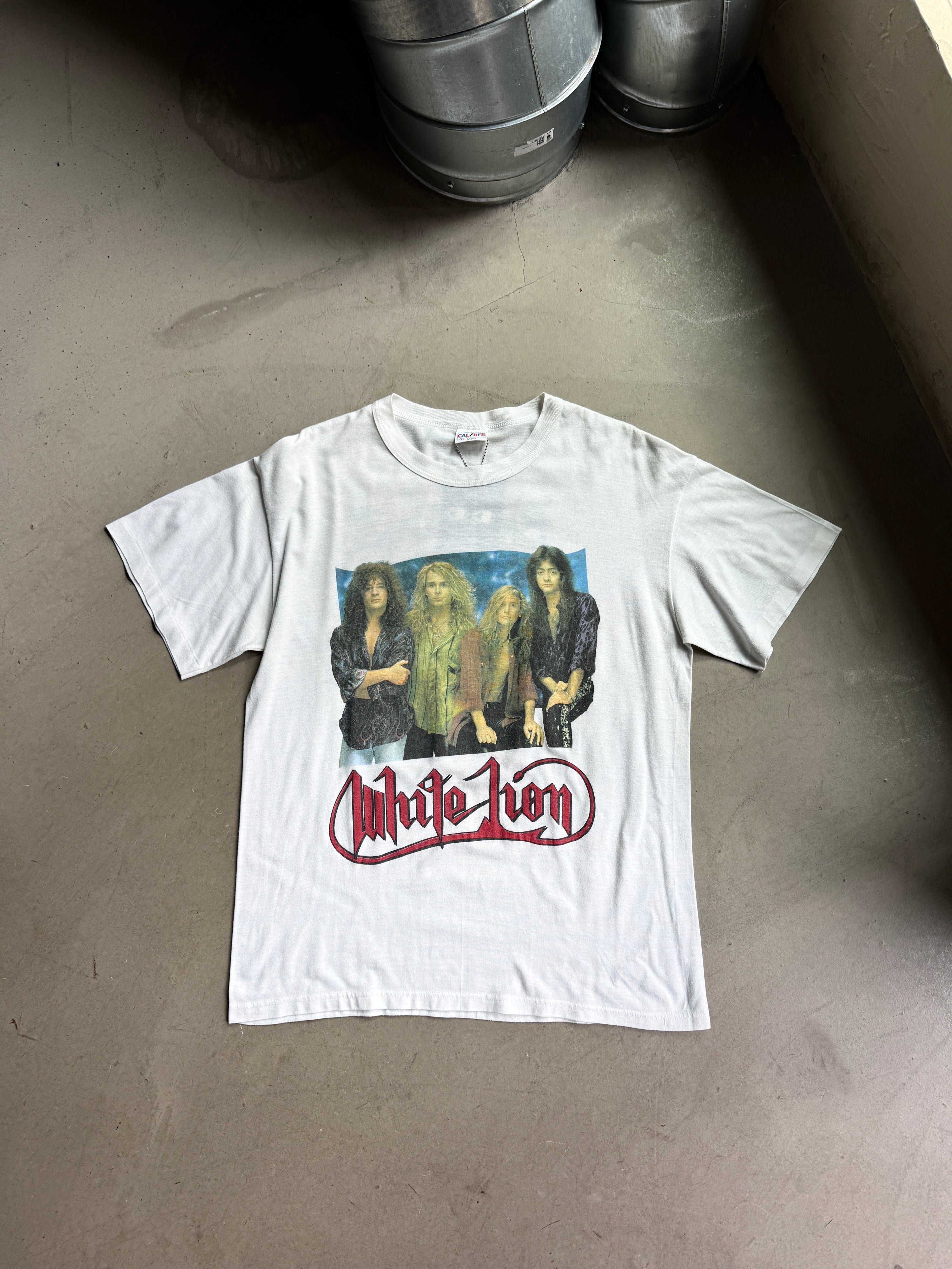 Vintage 1989 White Lion “Big Game” European Tour Tee White - L