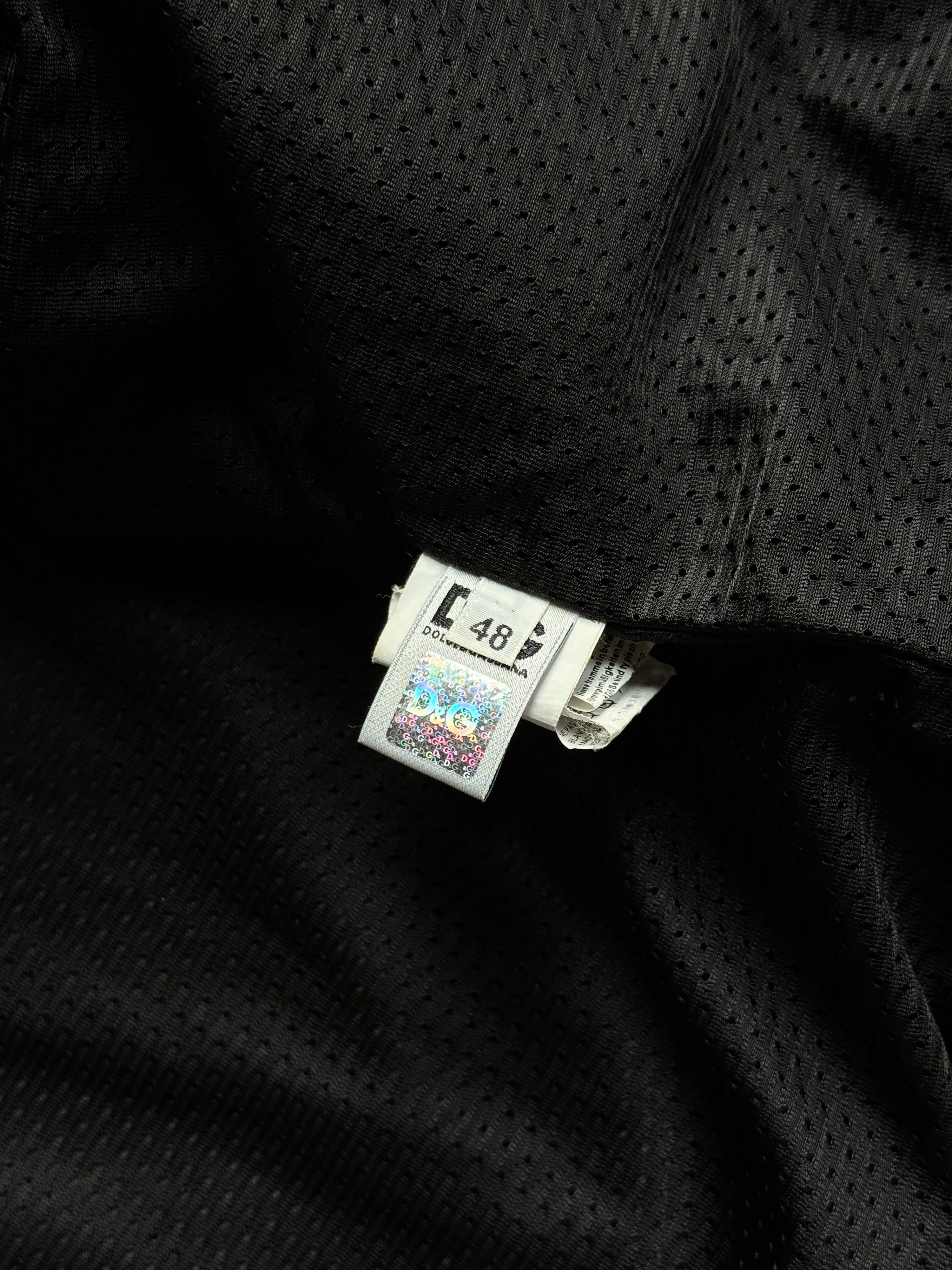 Vintage 2000s Dolce Gabbana “2 in 1” Leather Bomber Jacket Black - S