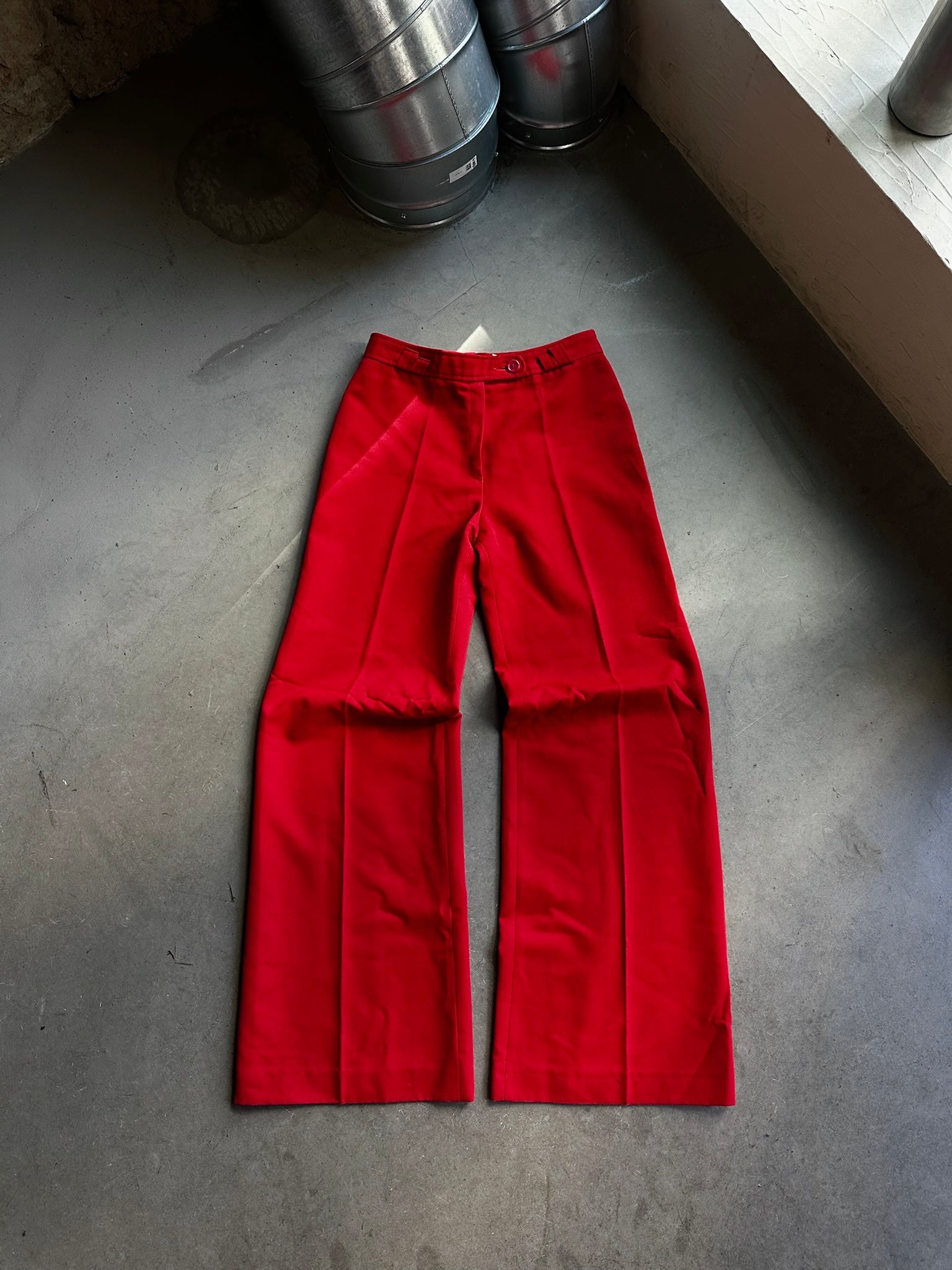 Vintage Flared Red Trousers W28 L32
