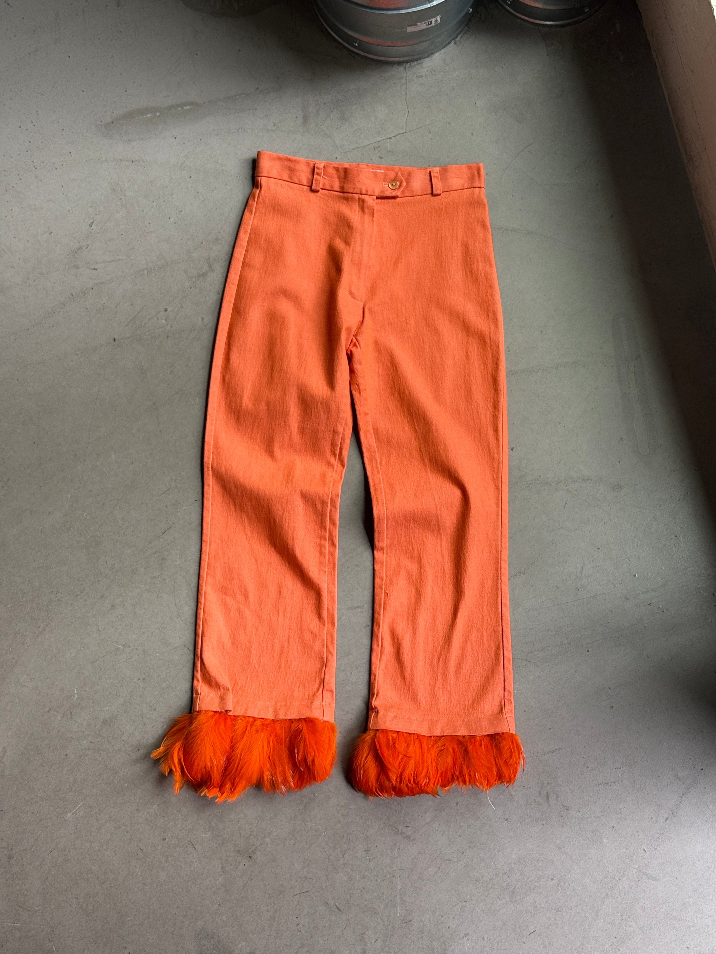 Vintage “Boyco” Feather Capri Pants Orange - W26 L26