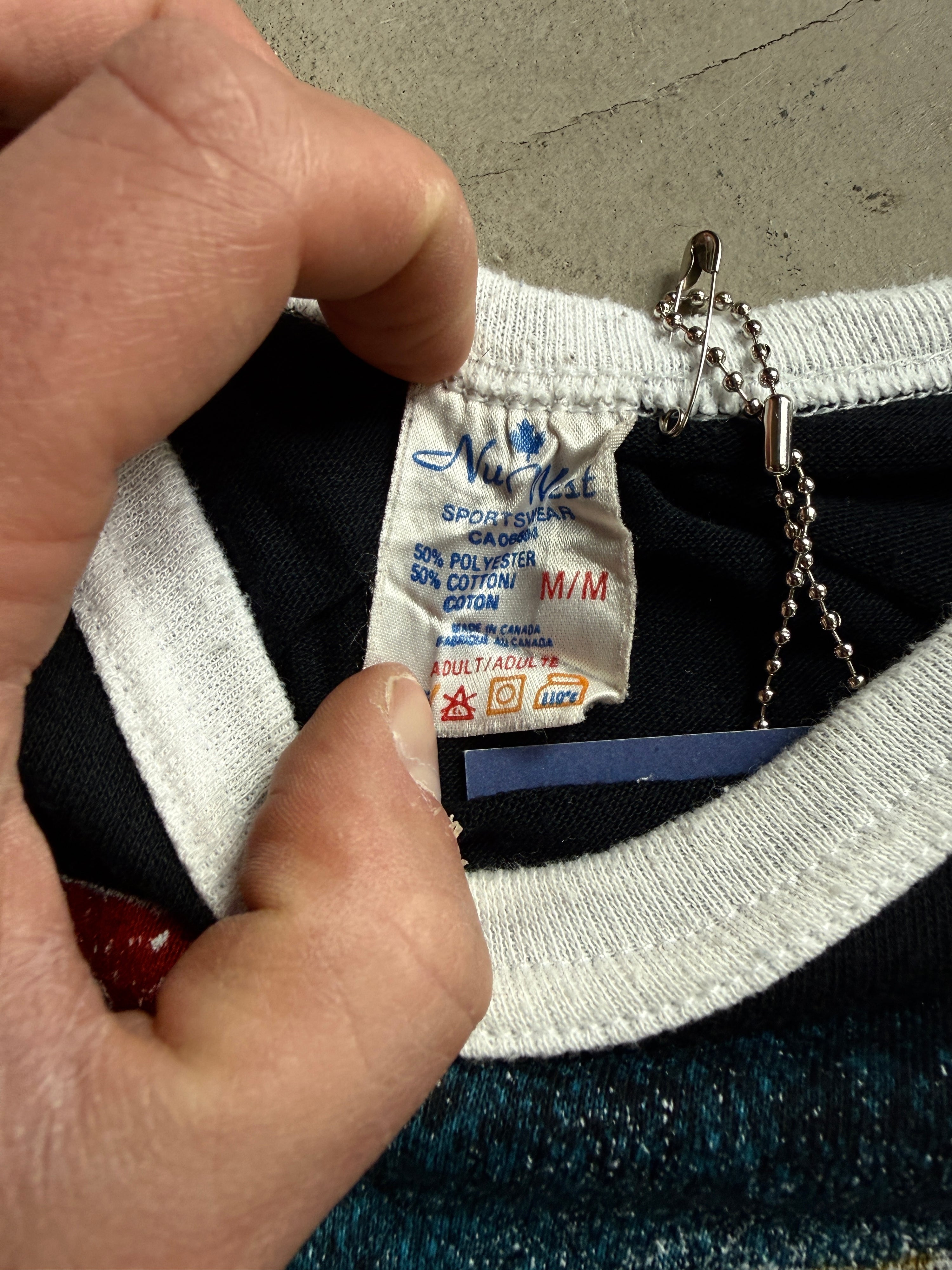 Vintage 1980s “Quiet Riot” Raglan T-Shirt Black - S