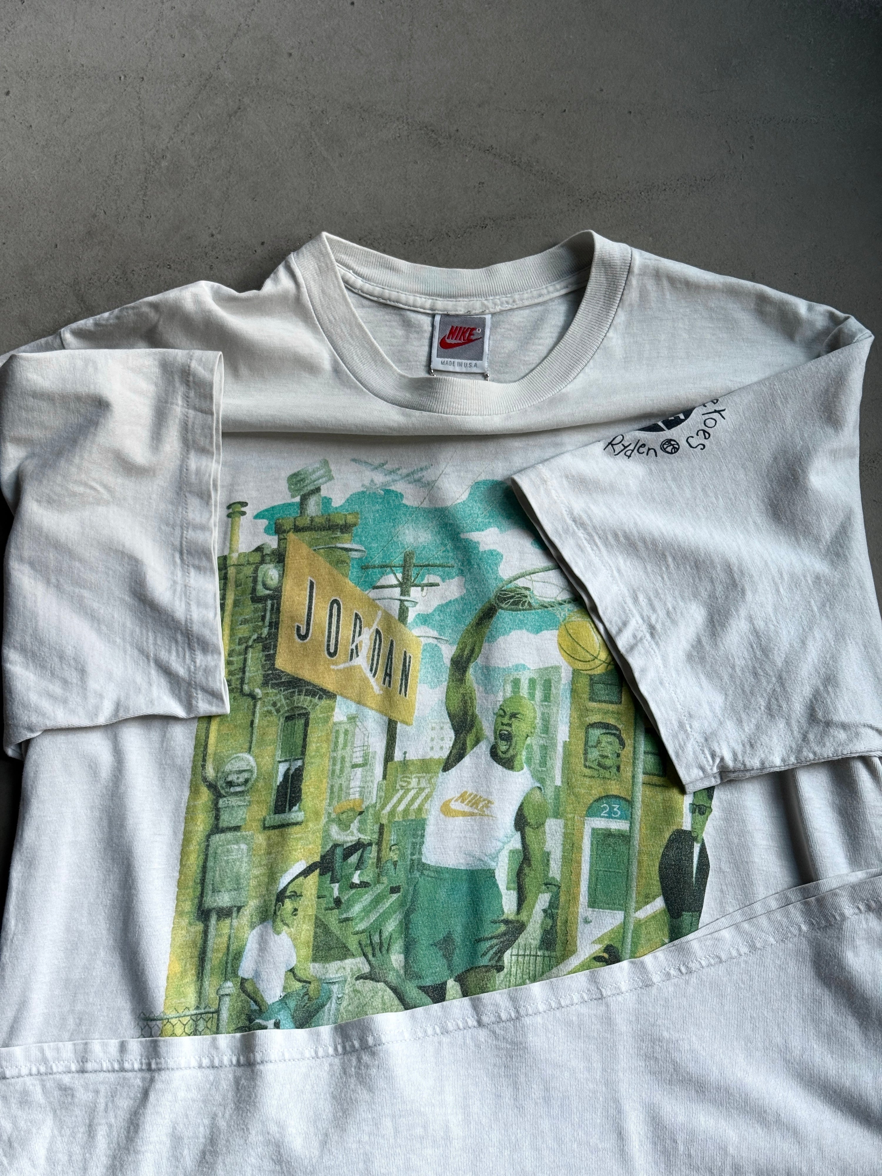 Vintage Rare 1990s Michael Jordan “Hoop Heroes” Nike T-Shirt White - M