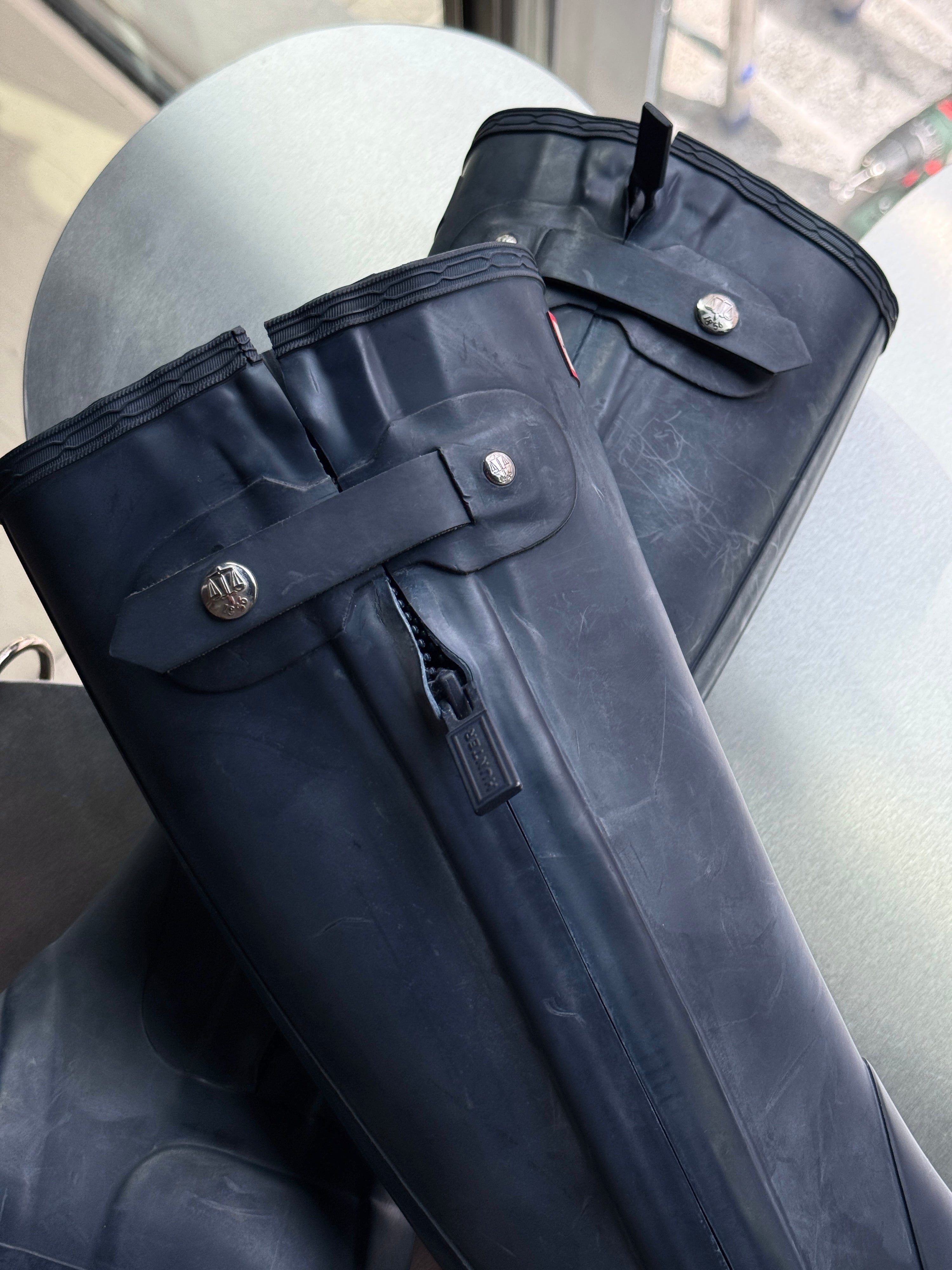 Hunter Wellington Rubber Boots Navy - EU 37