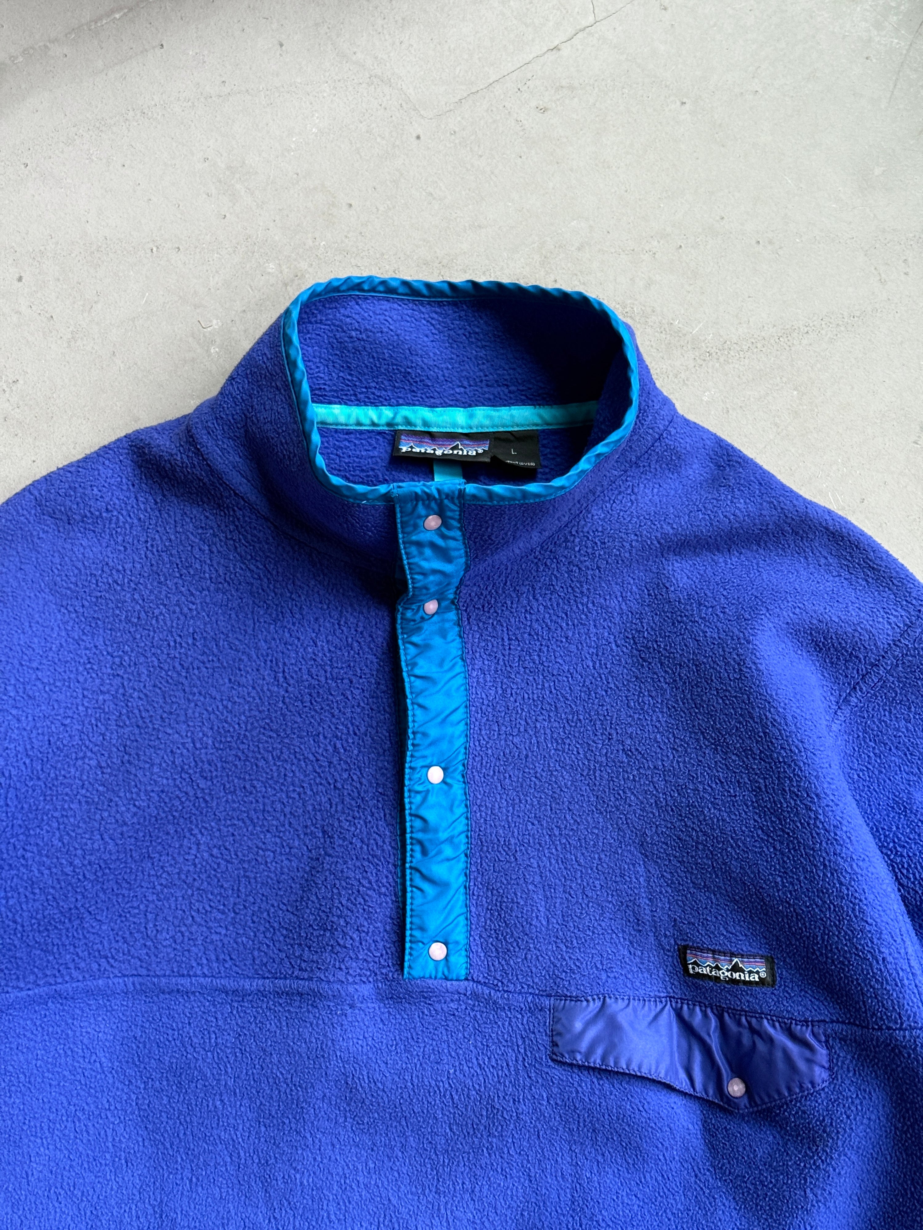 Vintage 1990s Patagonia Snap T Fleece Purple - XL