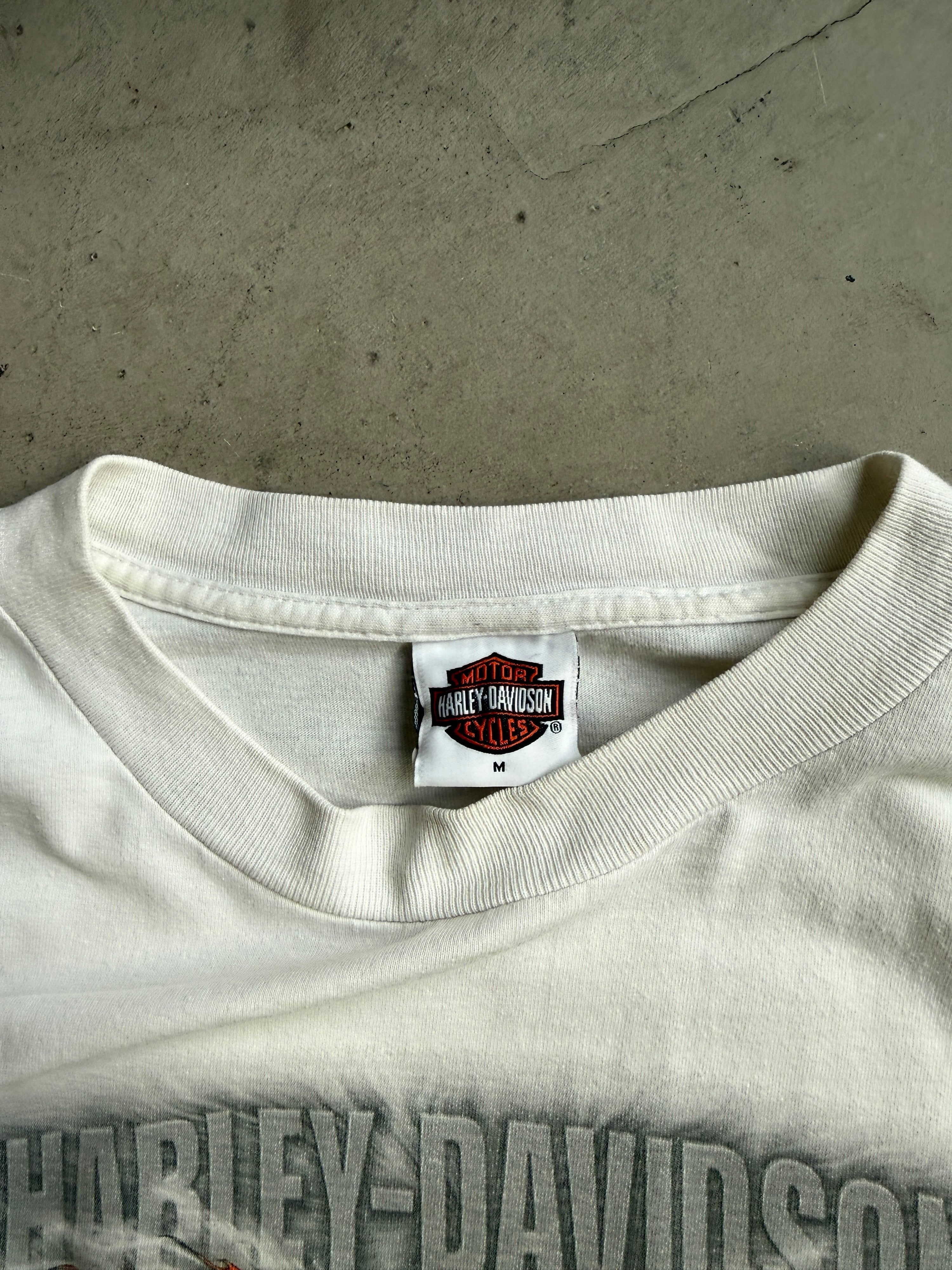 Vintage Harley Davidson "Flame Eagle" Longsleeve White - M