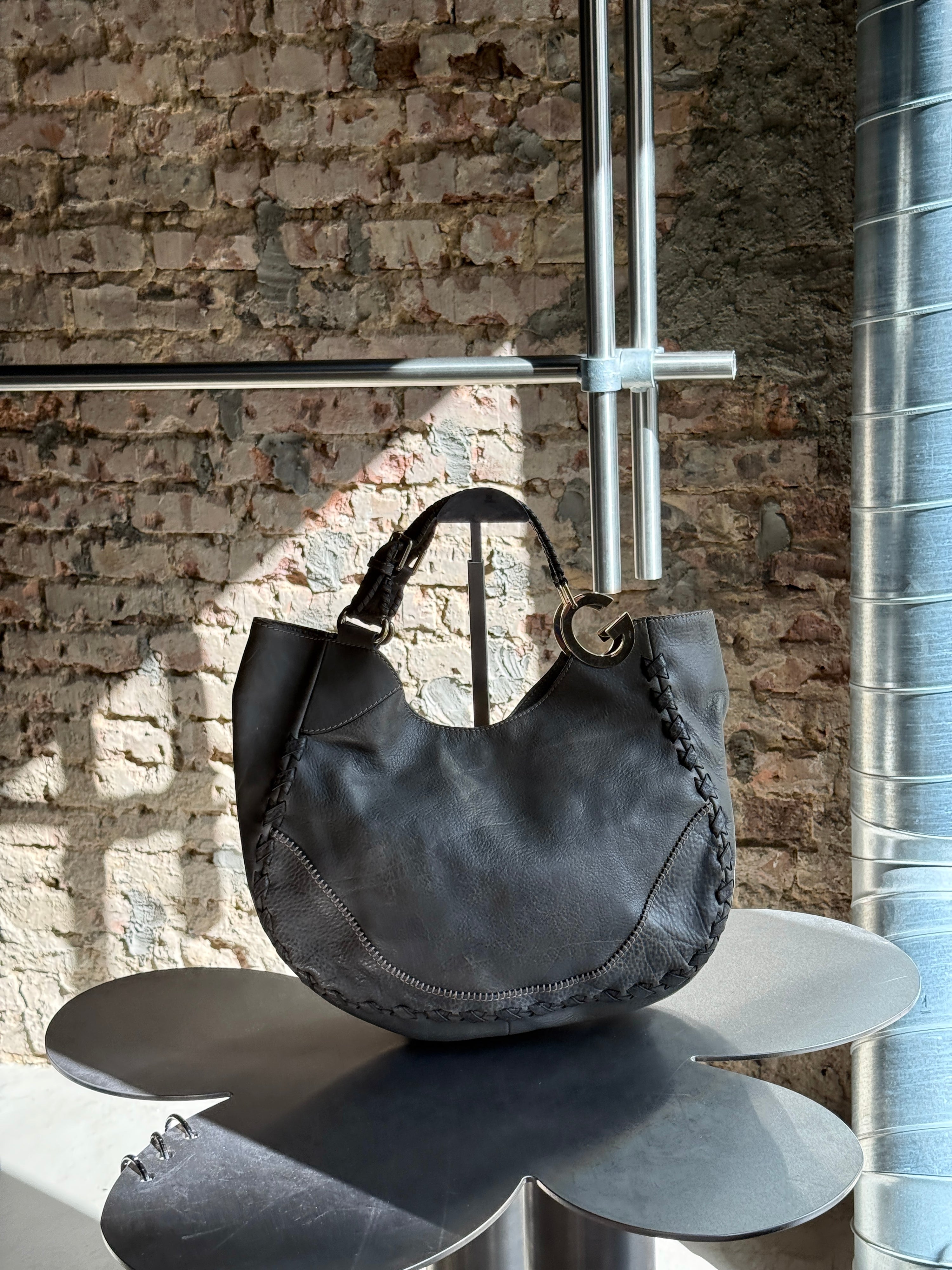 Gucci Gray Leather Charlotte Tote Bag