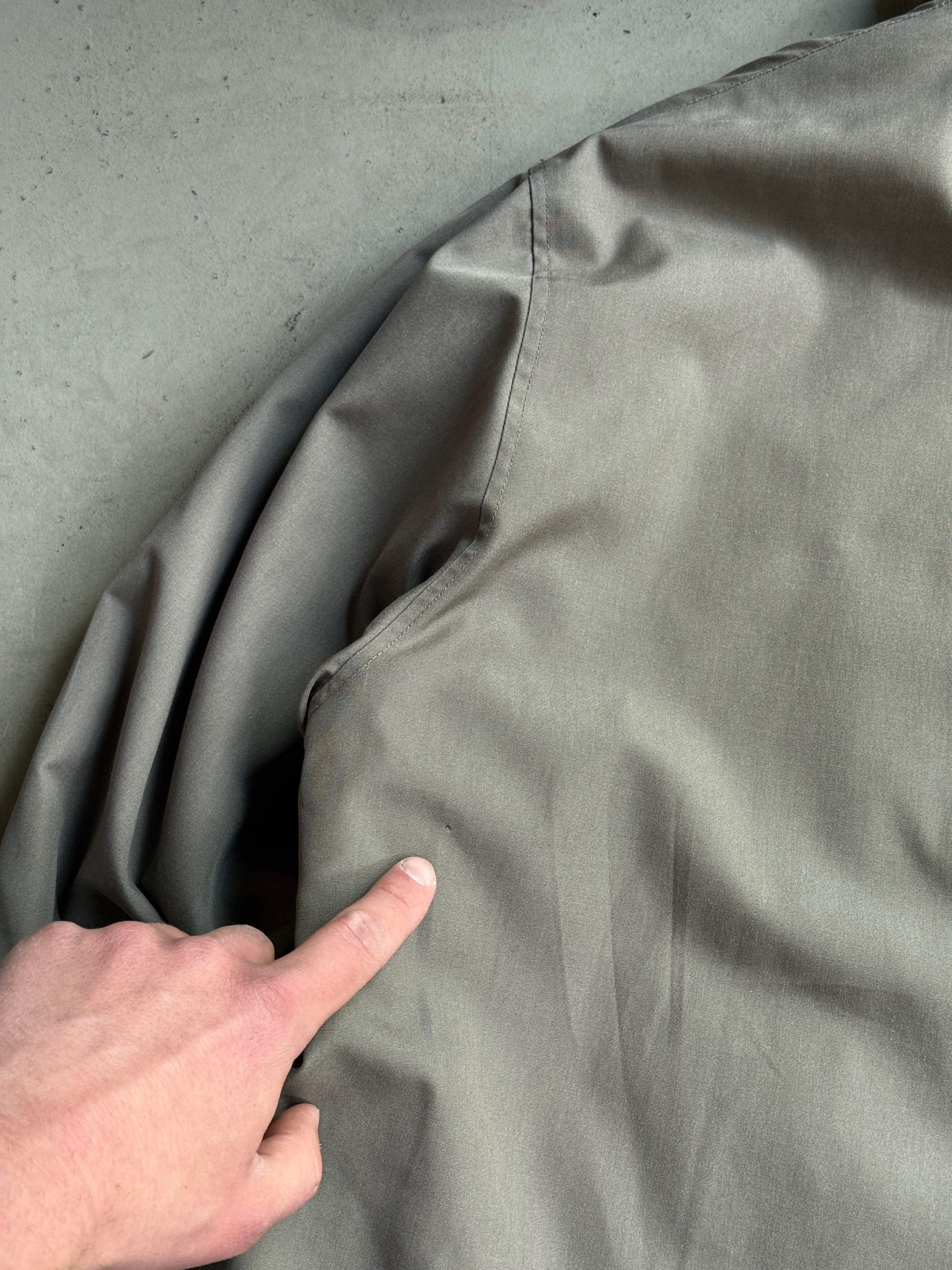 2000s Calvin Klein Fleece Lined Cargo Jacket Grey - L