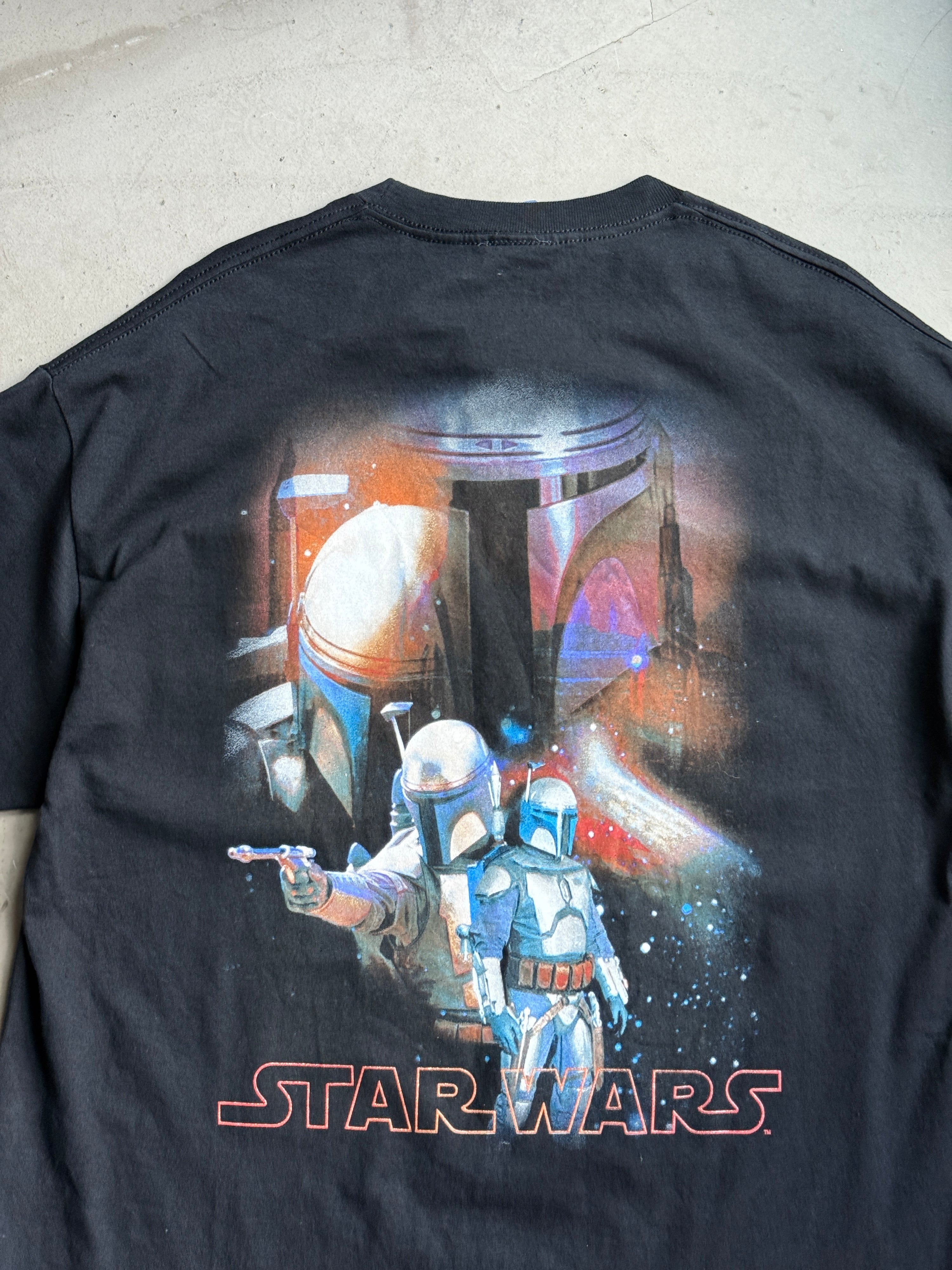 Vintage 2002 Deadstock Star Wars "Jango Fett" T-Shirt Black - XL