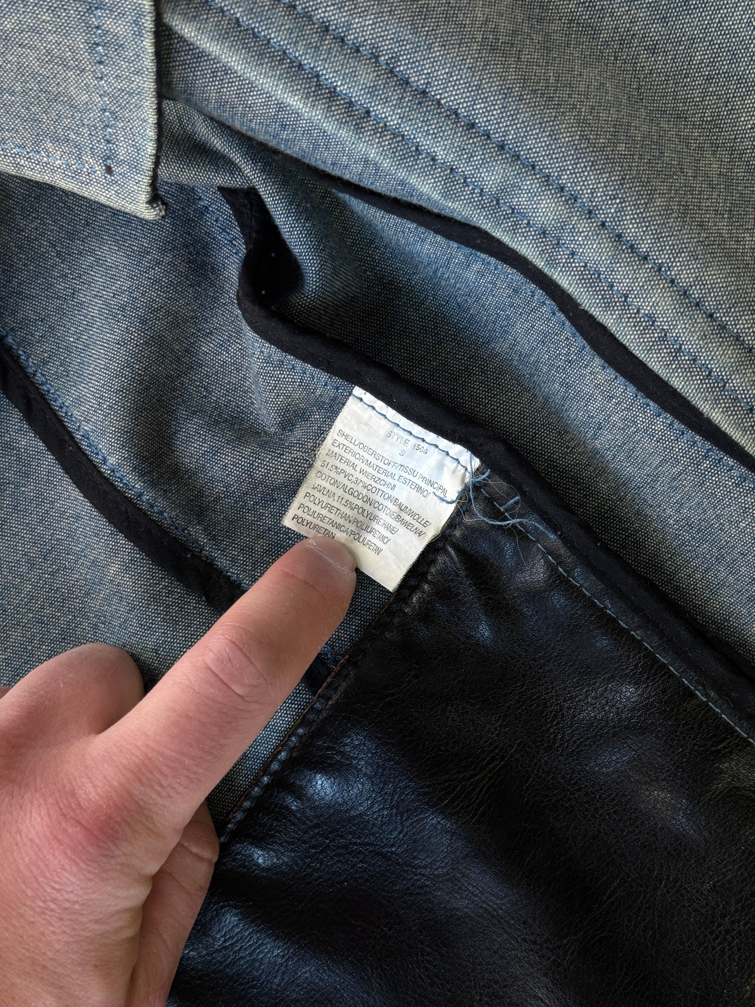 Vintage Blend of America Fake Leather Biker Jacket Black - M