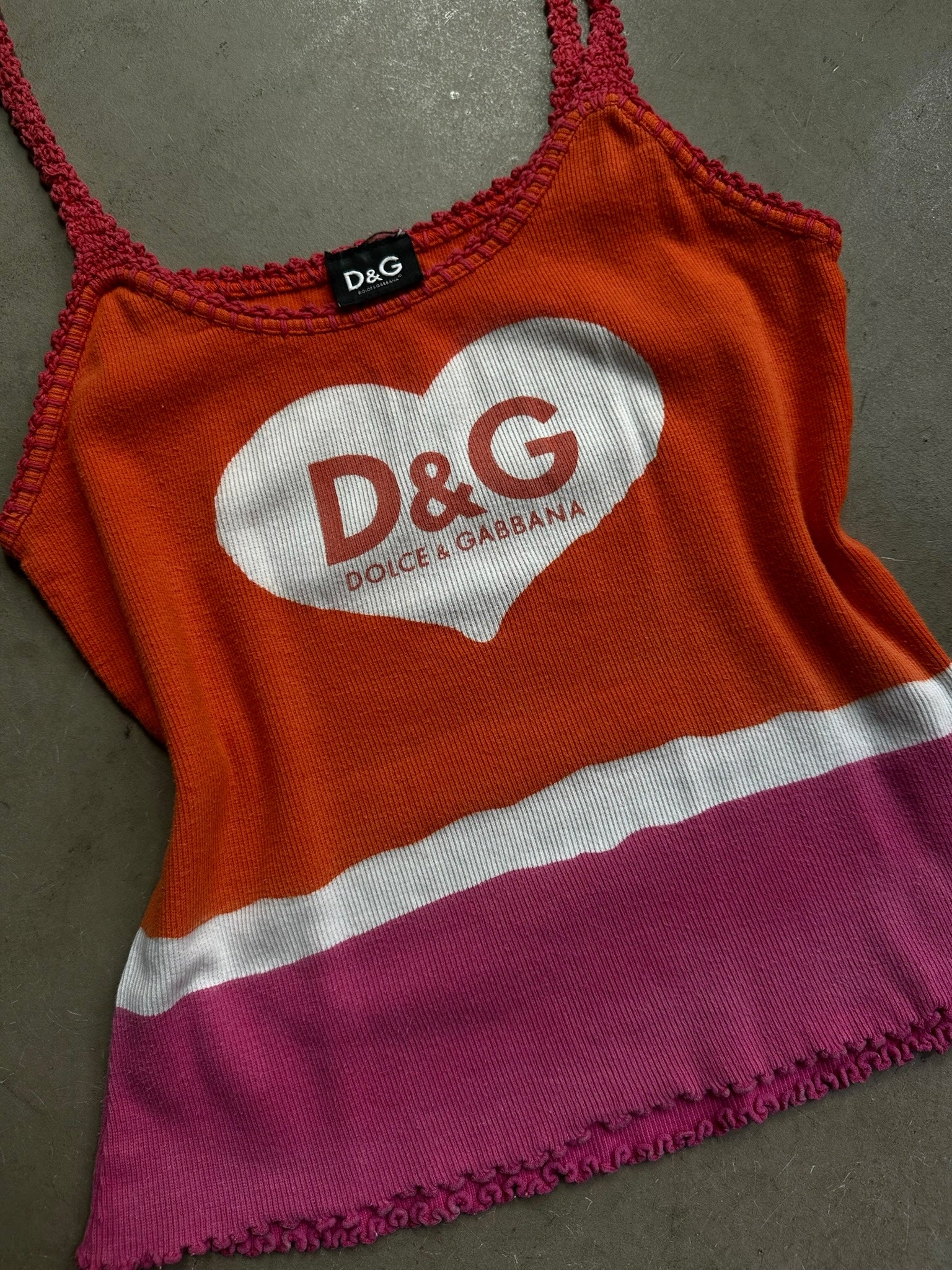 Vintage DOLCE & GABBANA “Sample” Tank Top Orange - XS