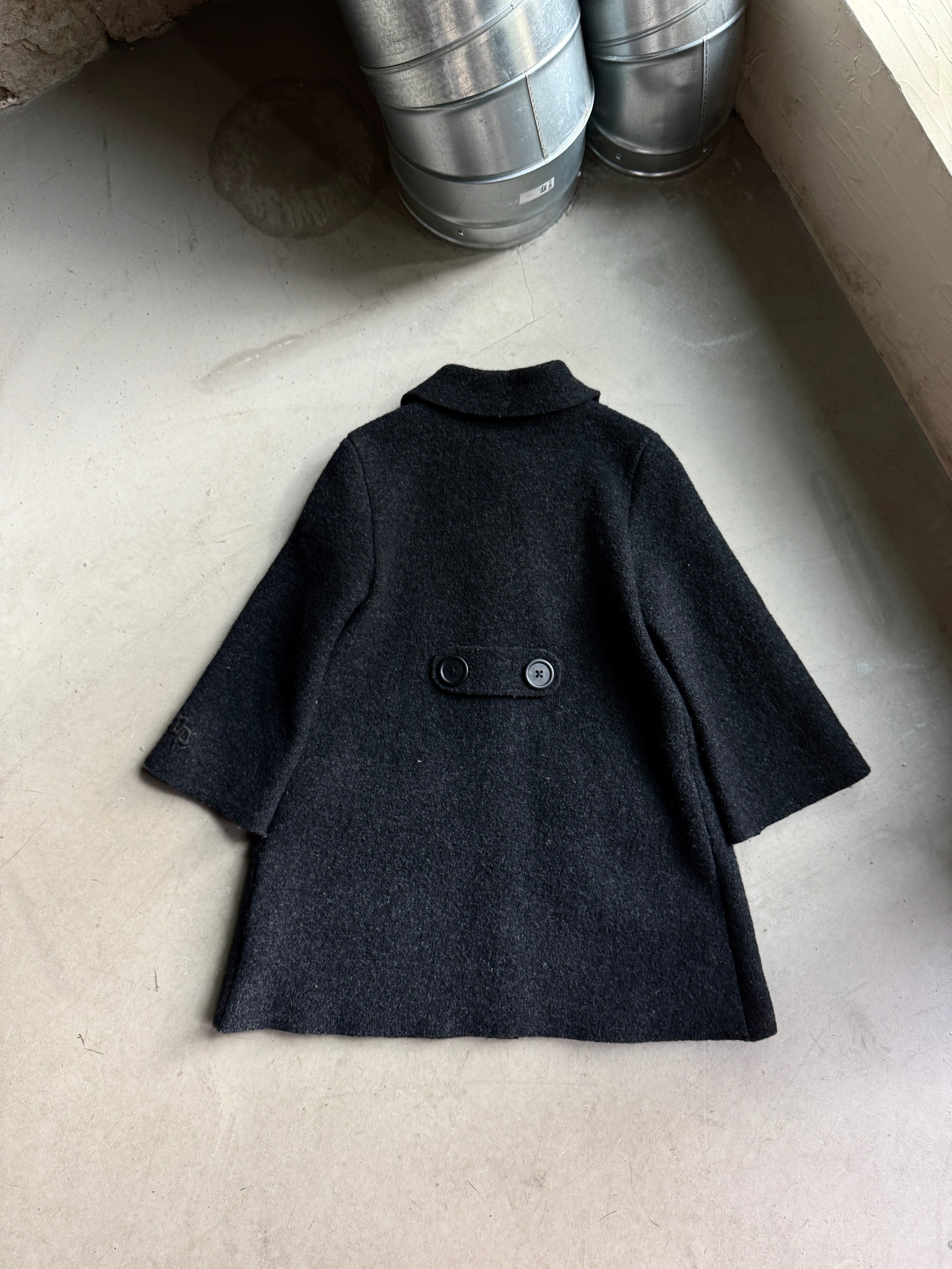 Vintage 2000s Cop Copine Big Button Wool Coat Black - S