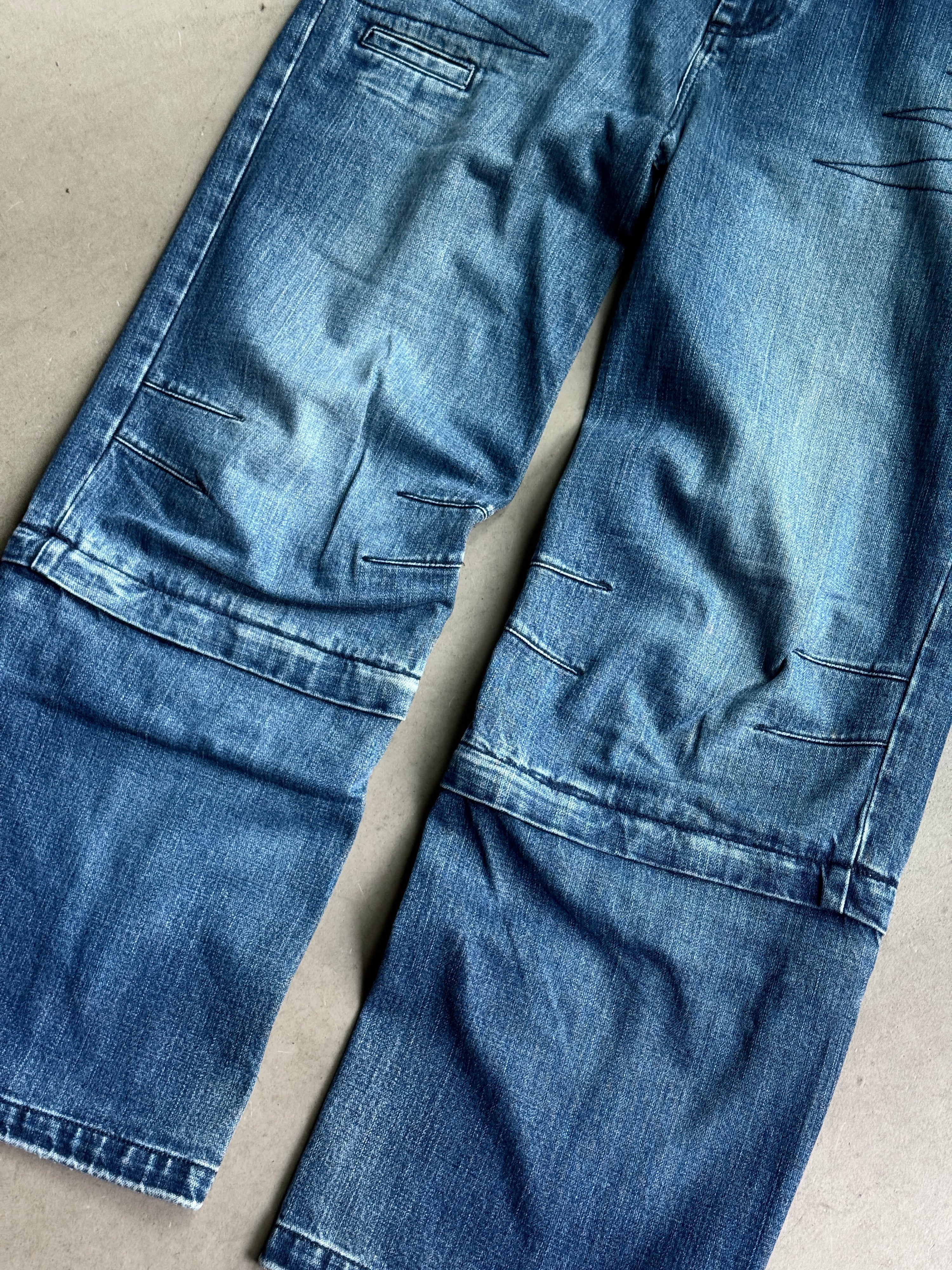 Vintage Kana Beach Baggy Zip Off Rave Jeans - W33 L31