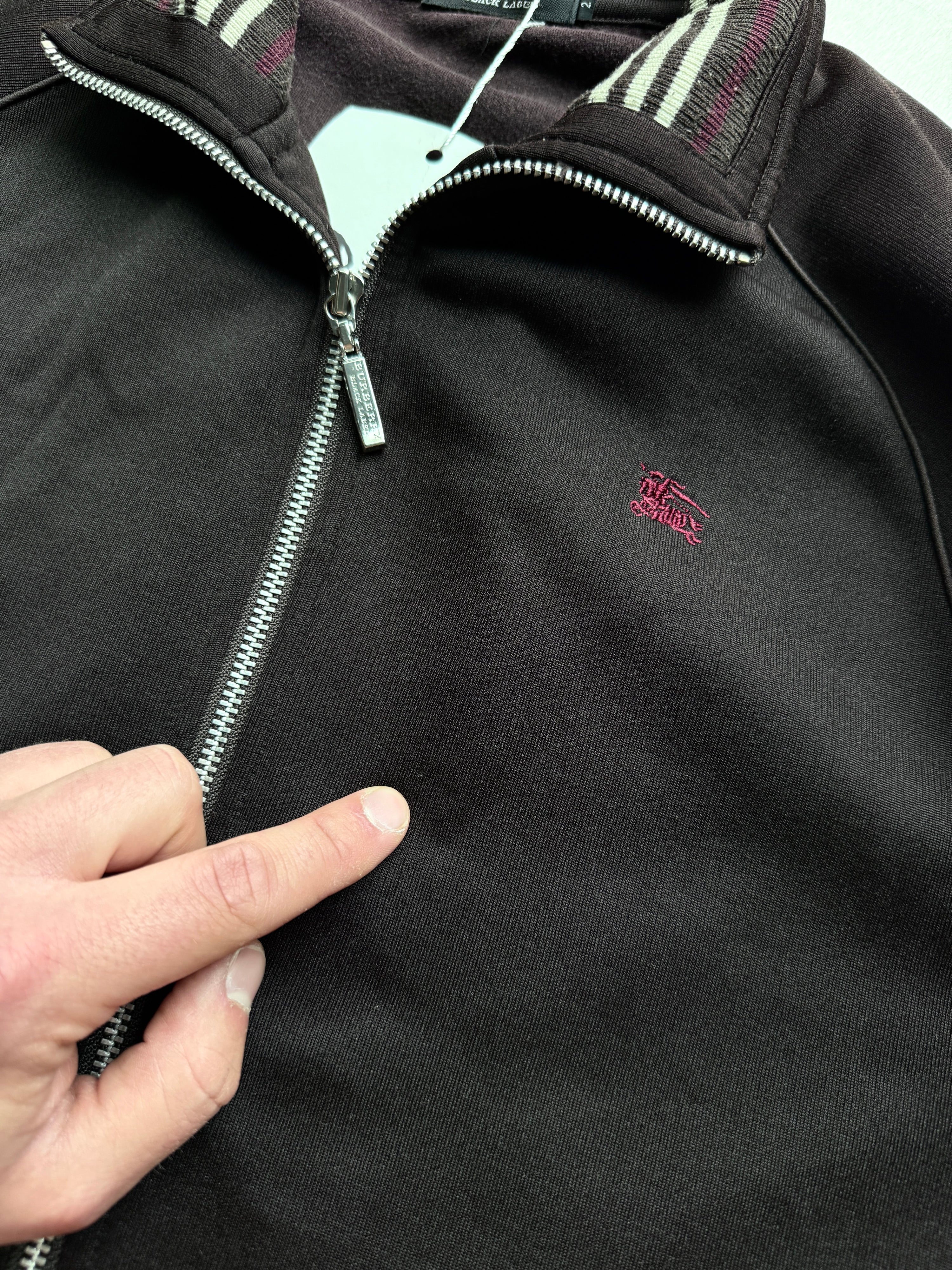 Vintage Burberry Black Label Trackjacket Dark Brown - M