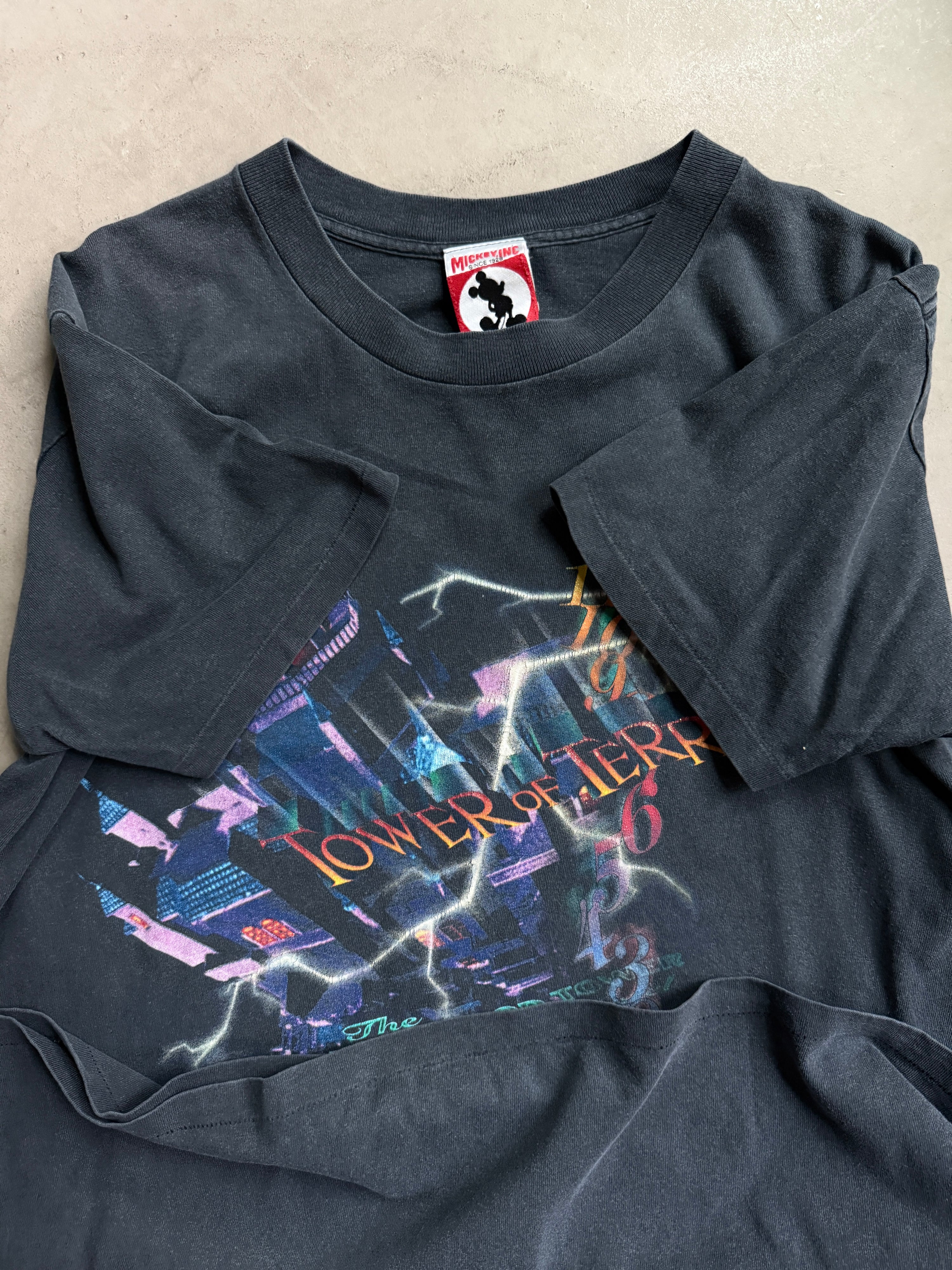 Vintage 1990s Faded Disney Tower of Terror T-Shirt - M