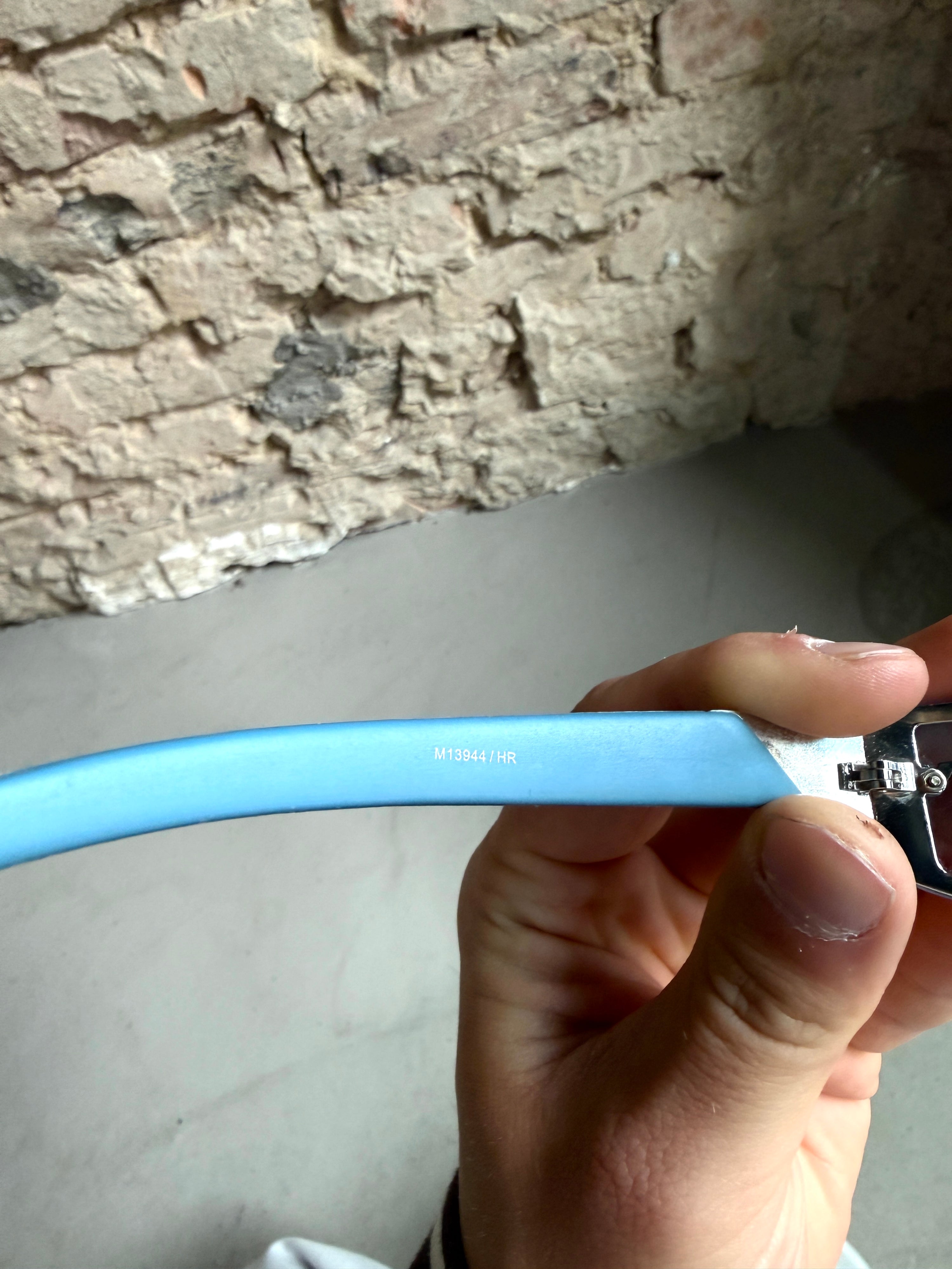 Vintage Emporio Armani Wrap Sunglasses Baby Blue