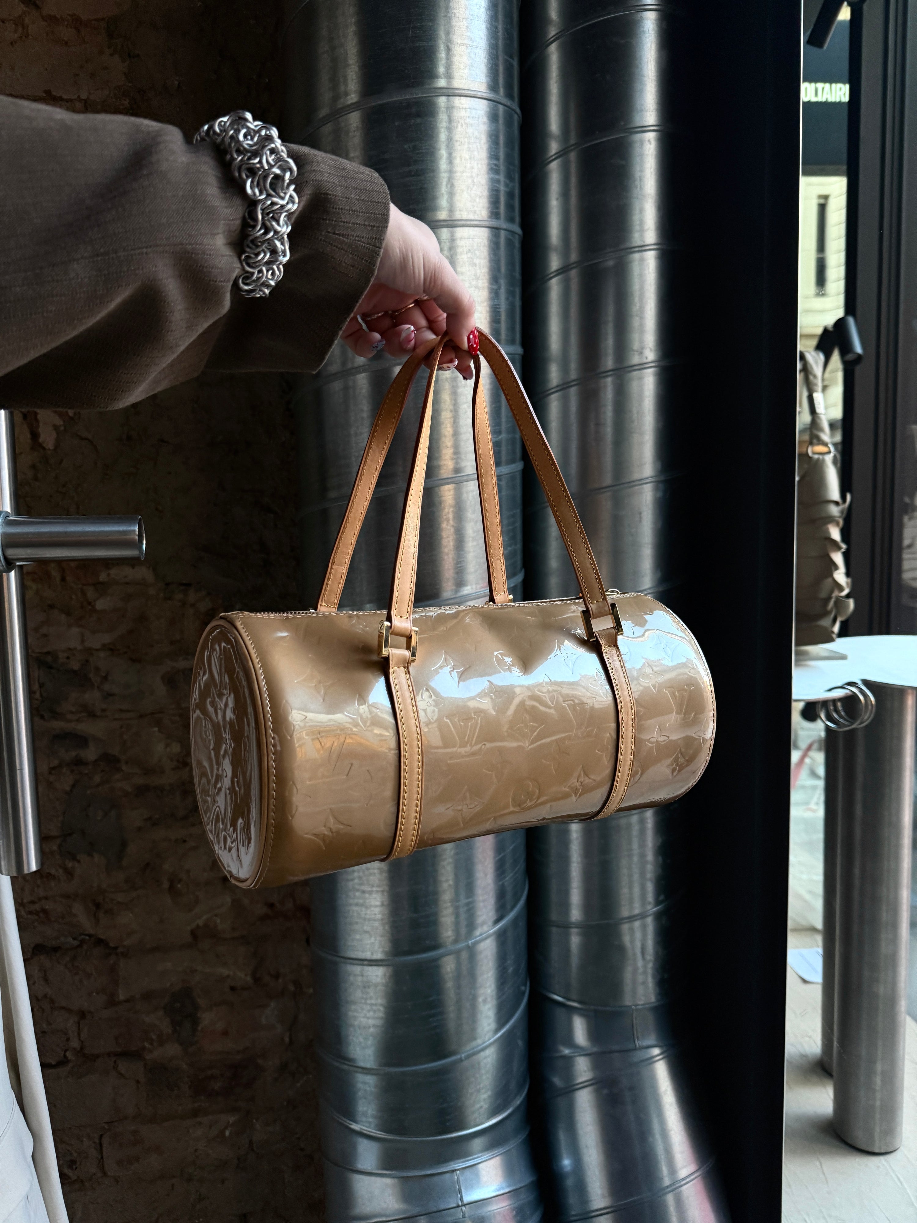 2001 Louis Vuitton Vernis Bedford Bag Beige (VI1021)