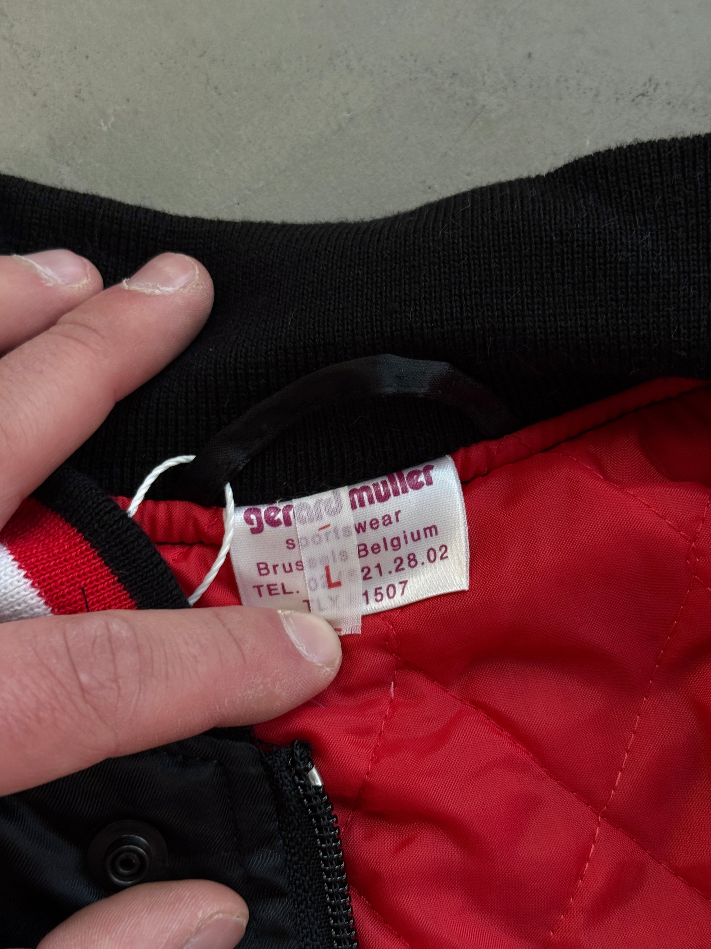 Vintage “Renault Véhicules Industriels” Varsity Bomber Jacket Black - L