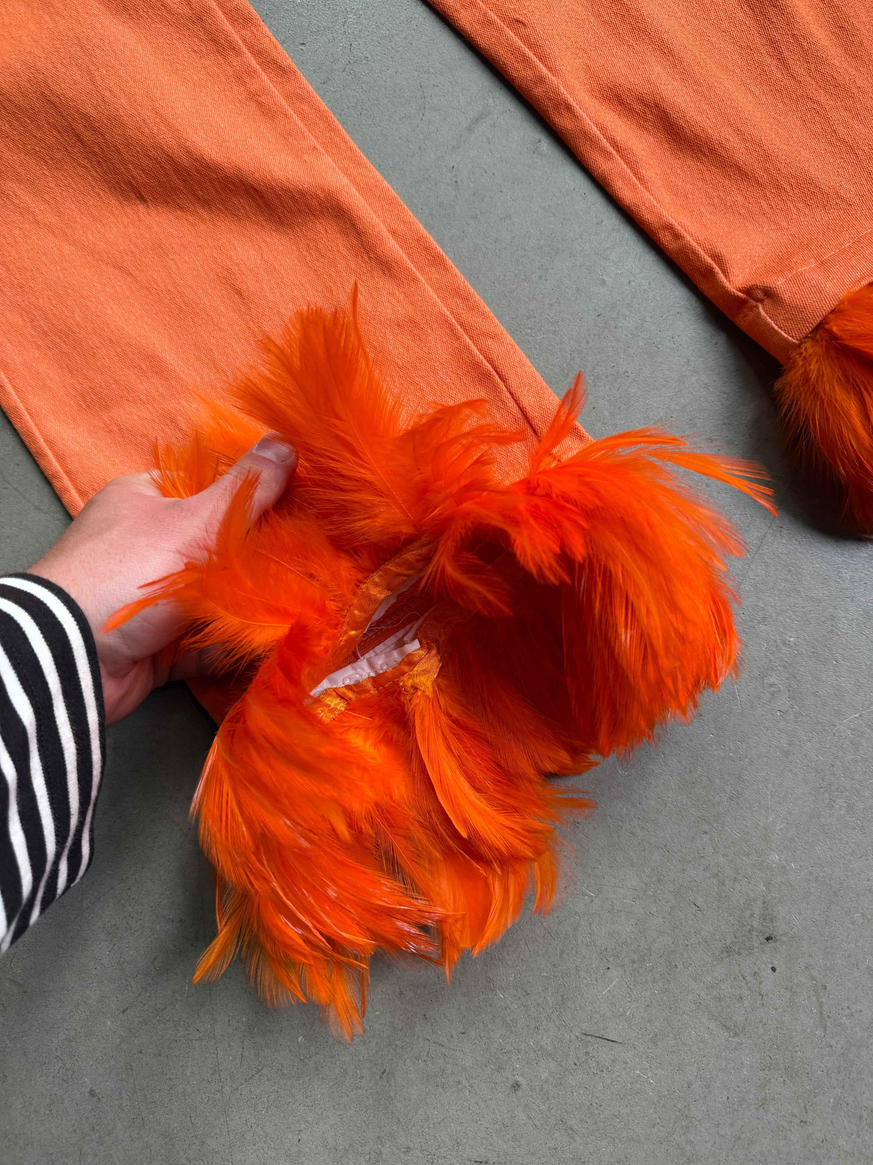 Vintage “Boyco” Feather Capri Pants Orange - W26 L26