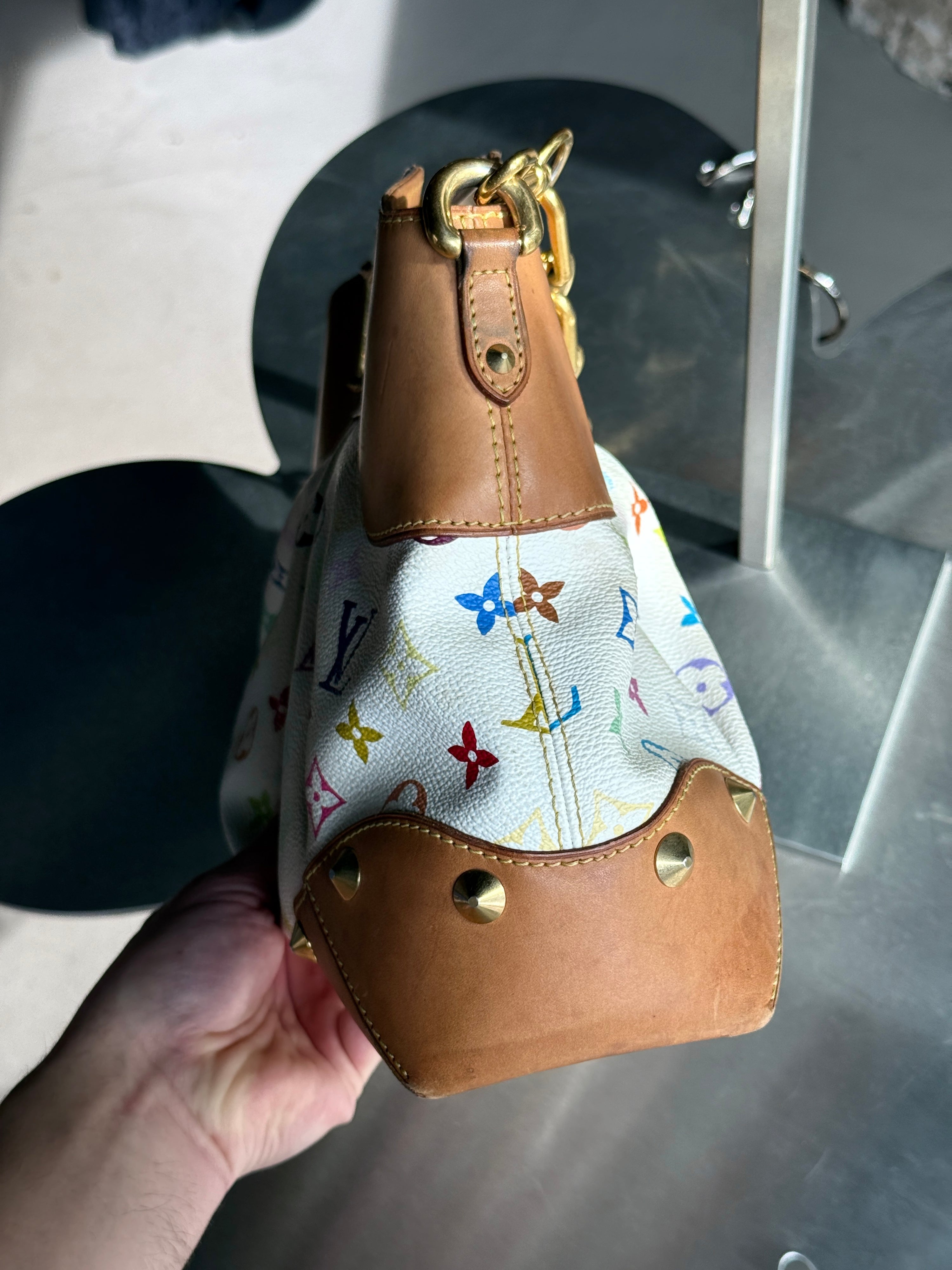 2011 Louis Vuitton Multicolor Monogram Judy GM Bag White (TR3191)