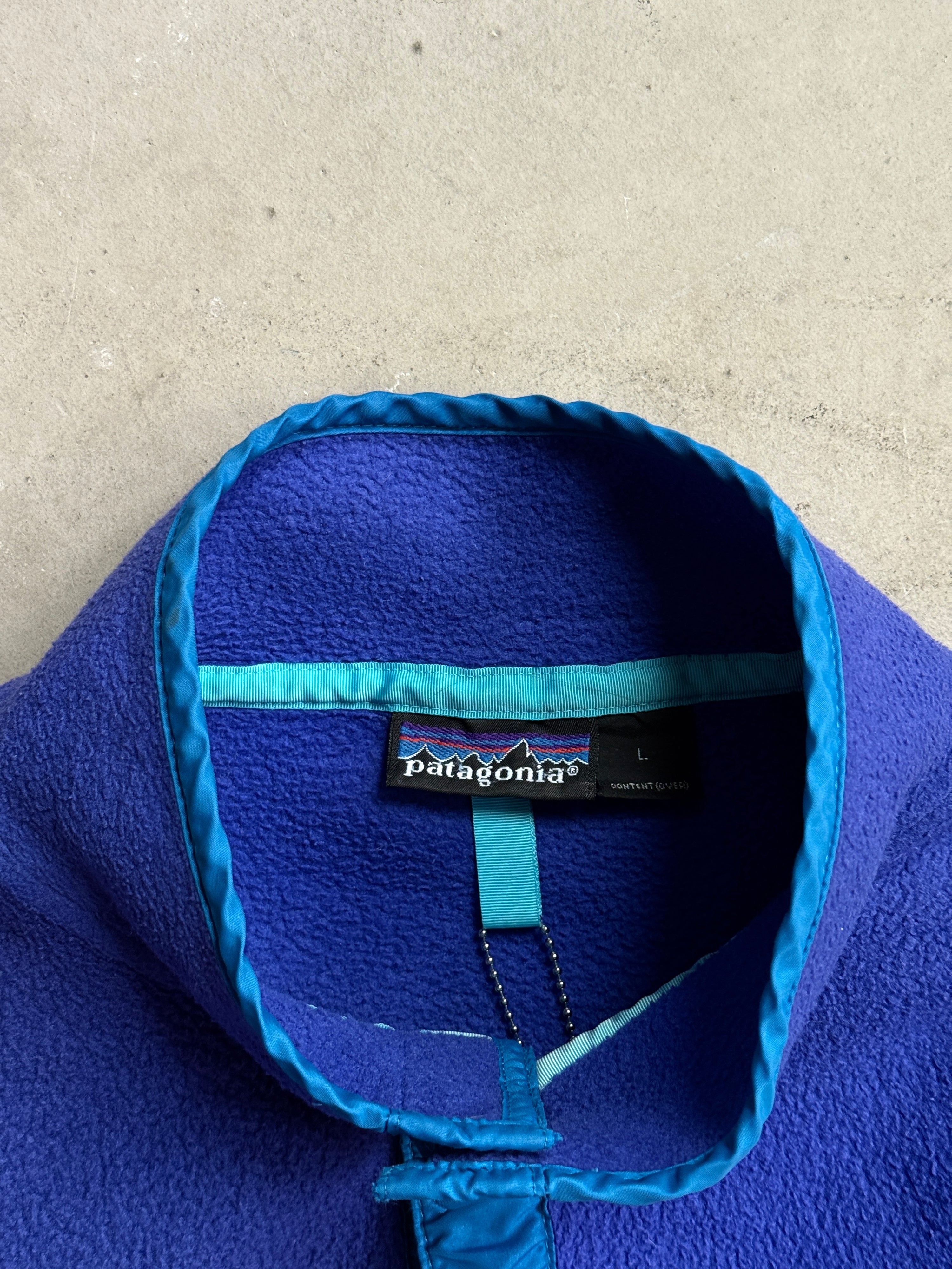 Vintage 1990s Patagonia Snap T Fleece Purple - XL