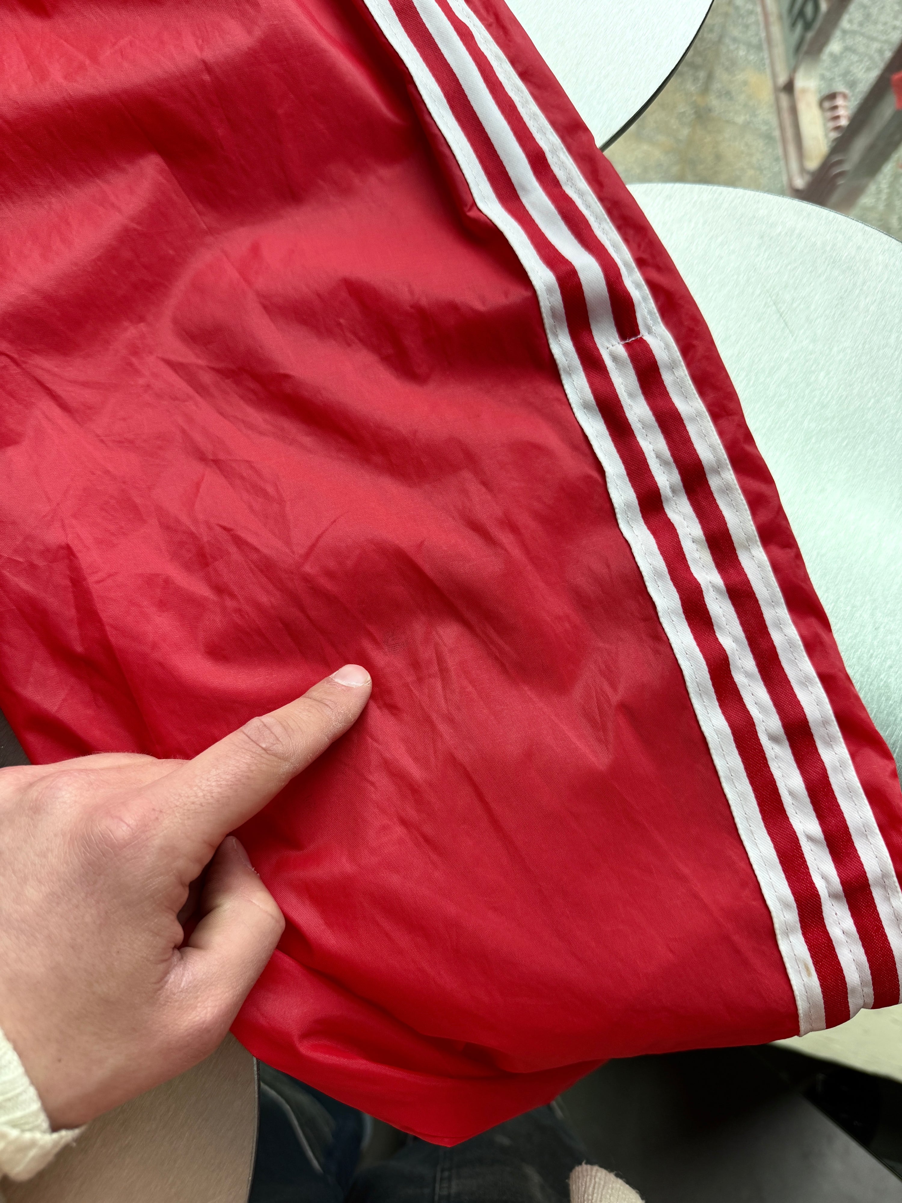 Vintage 1980s Adidas Ventex Nylon Trackpants Red W28-32 L31