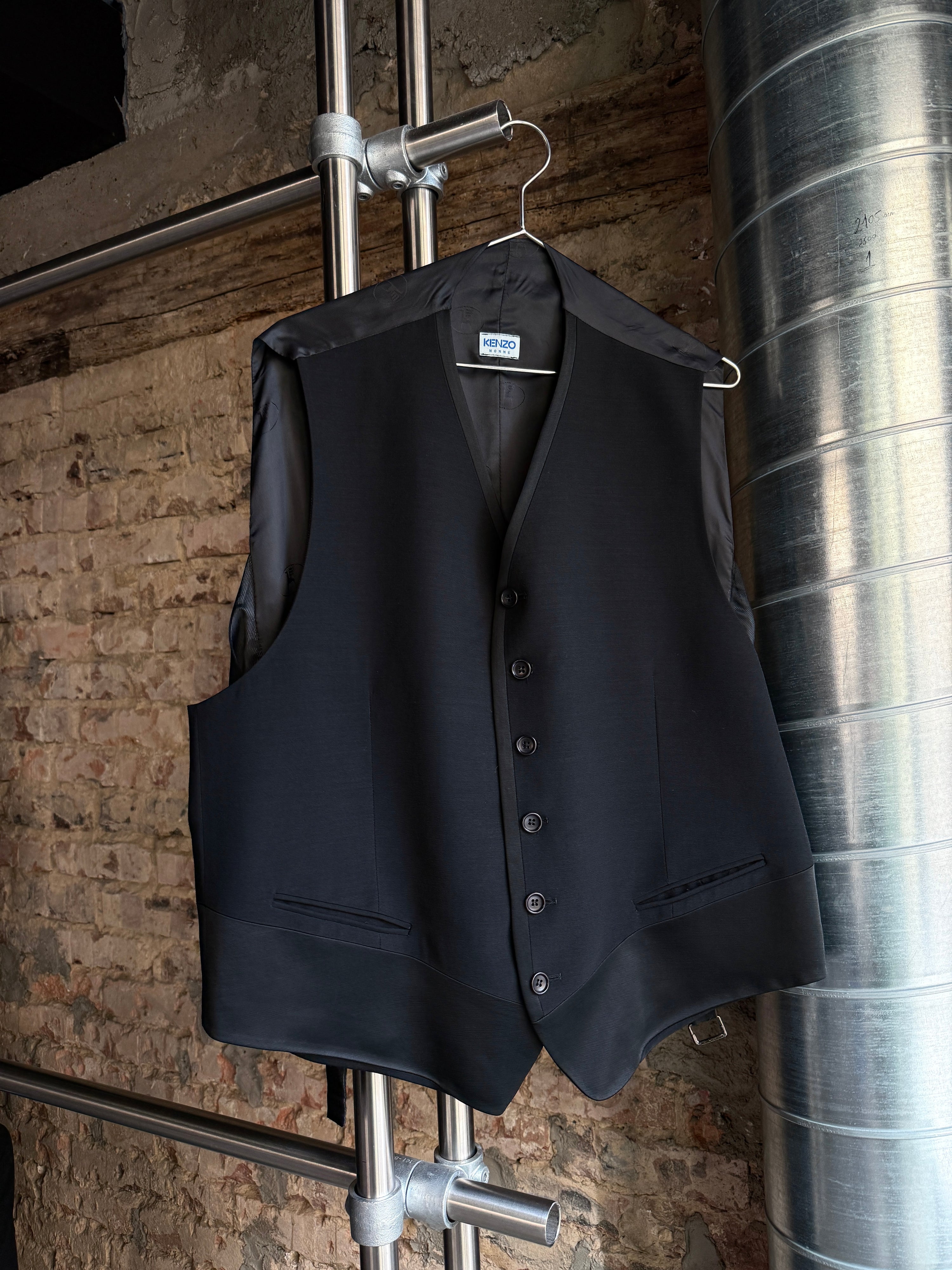 Vintage 1990s Kenzo 3 Piece Suit Black - XL